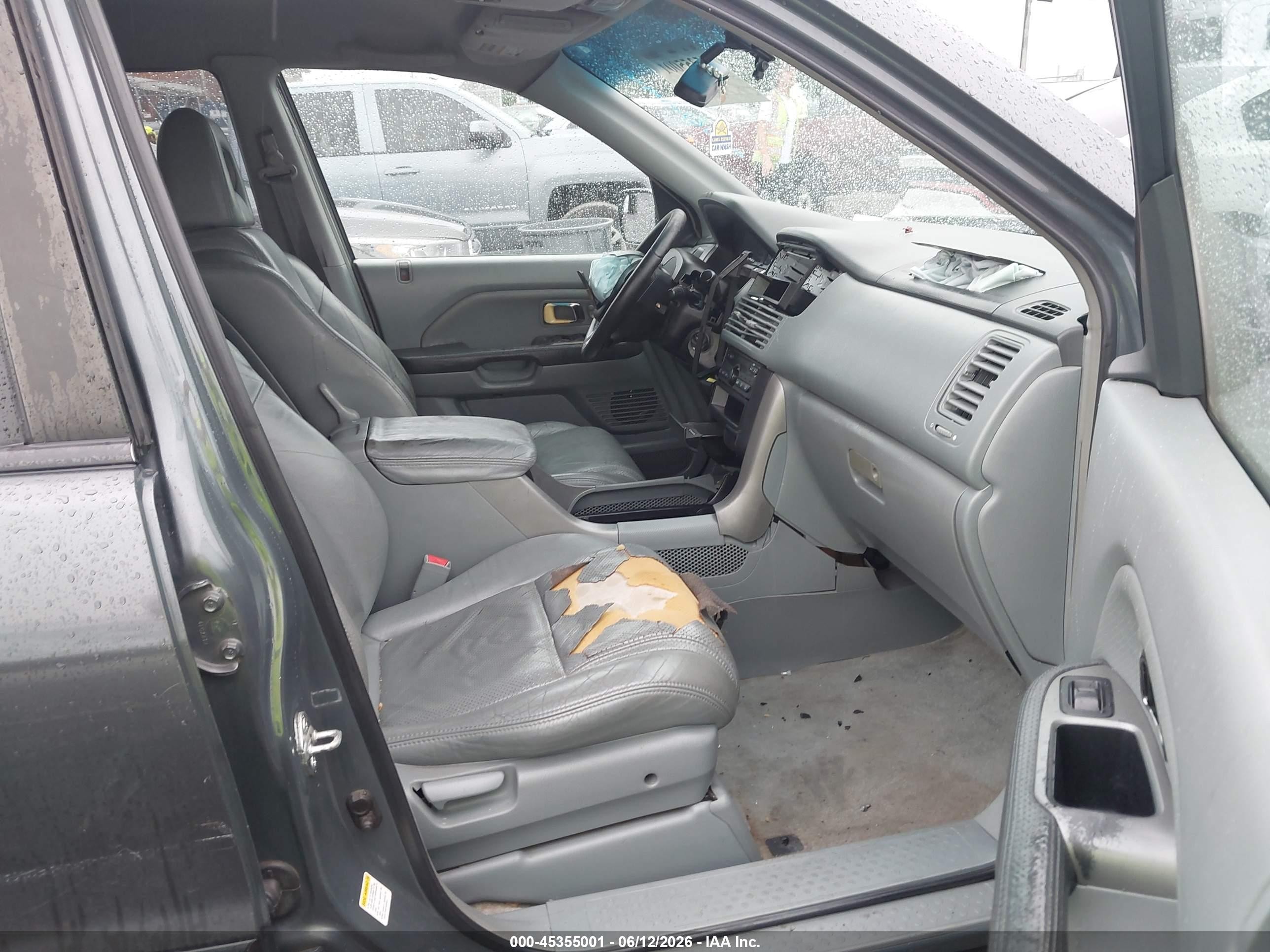 2003 Honda Pilot Ex-l Gray vin: 2HKYF18543H575037