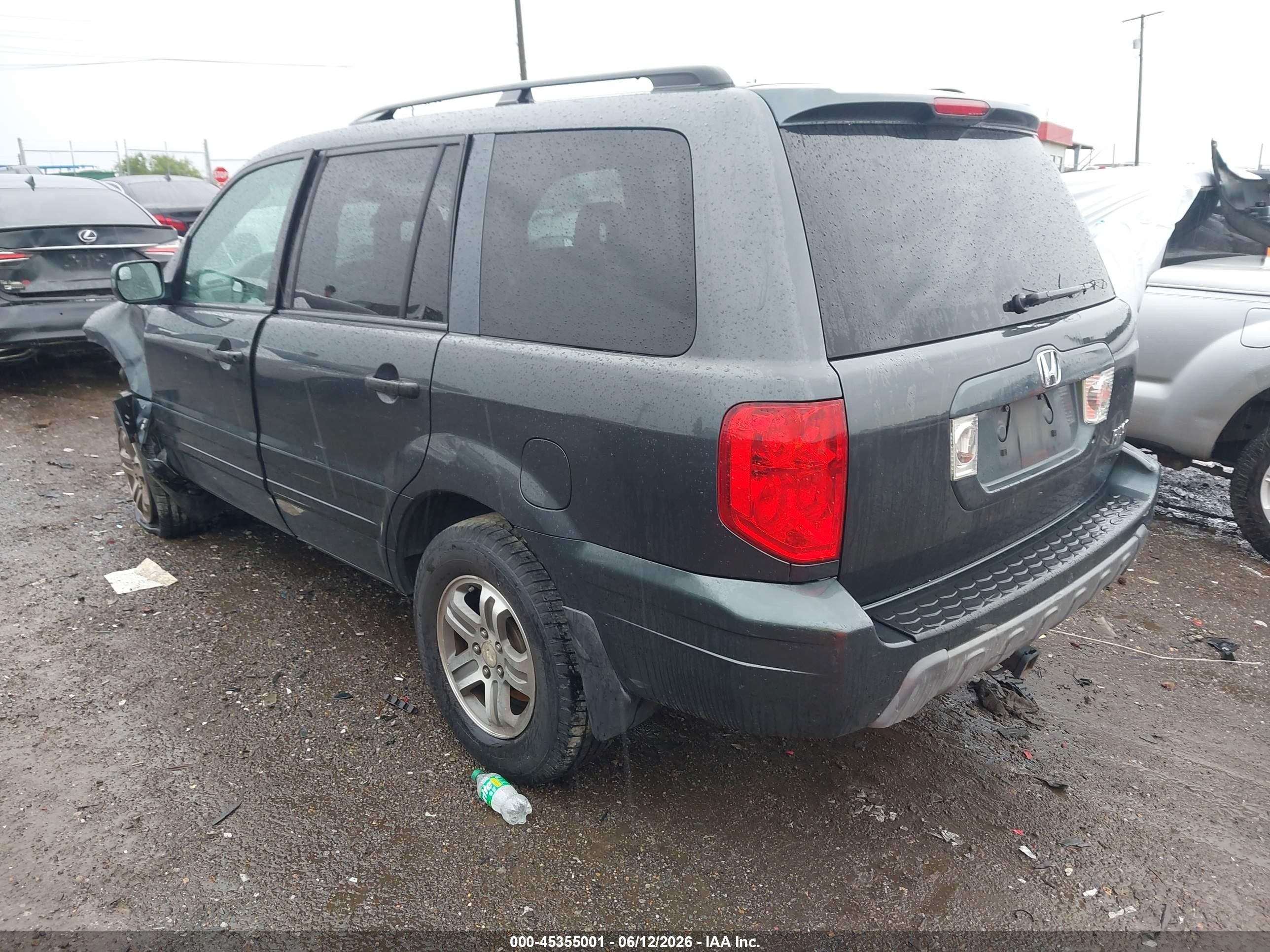 2003 Honda Pilot Ex-l Gray vin: 2HKYF18543H575037