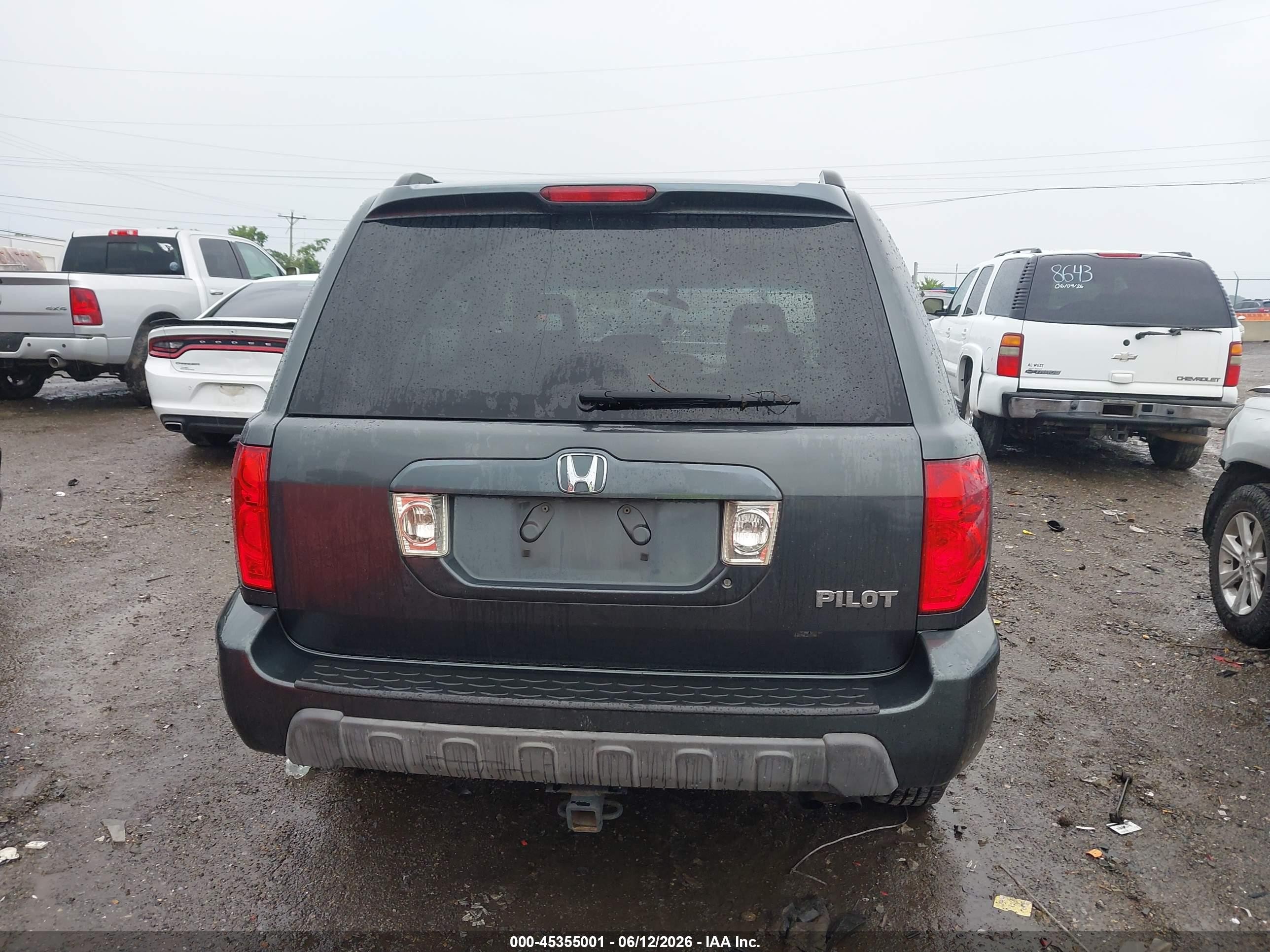 2003 Honda Pilot Ex-l Gray vin: 2HKYF18543H575037