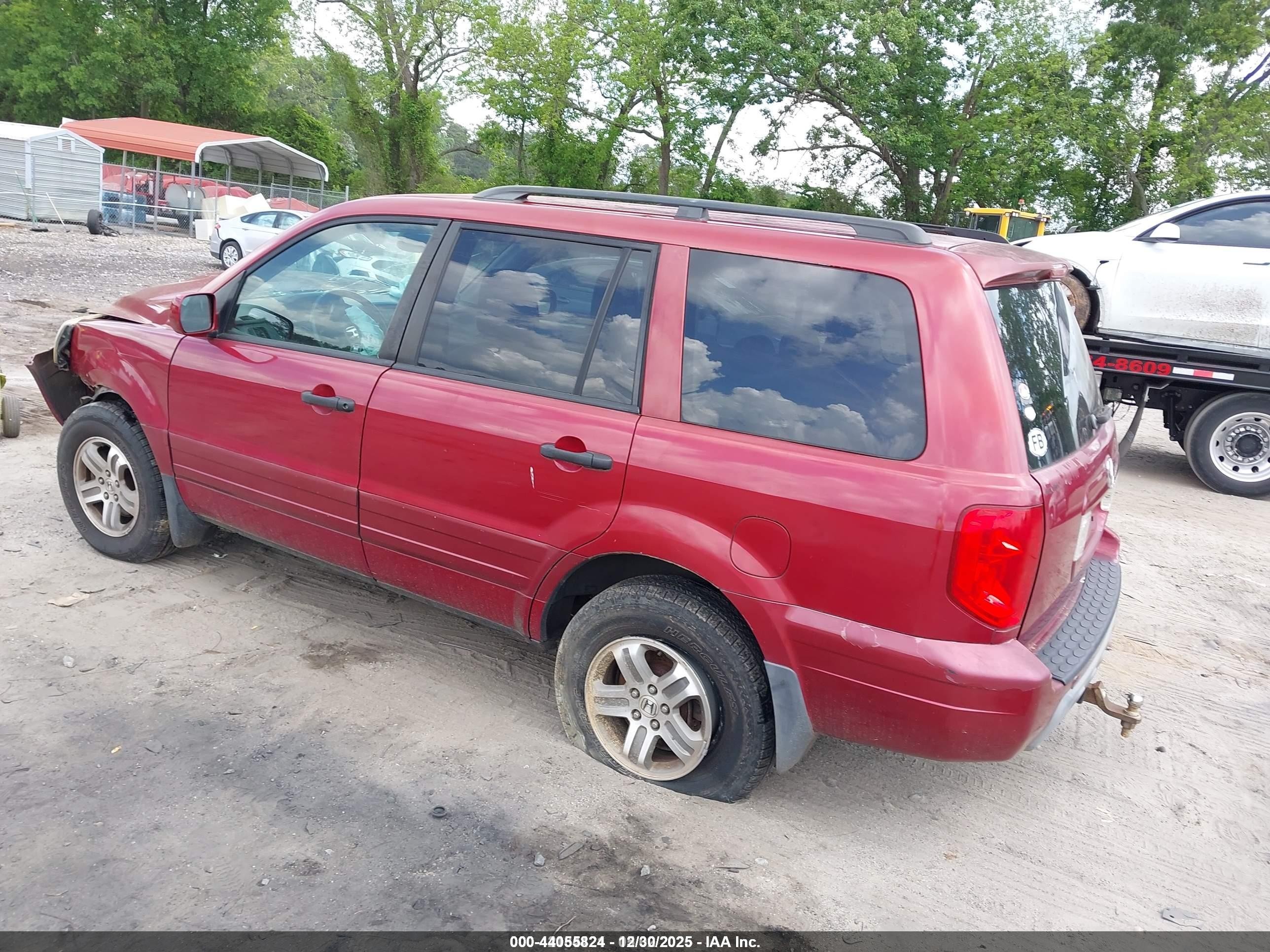 2003 Honda Pilot Ex-l Red vin: 2HKYF18543H593649