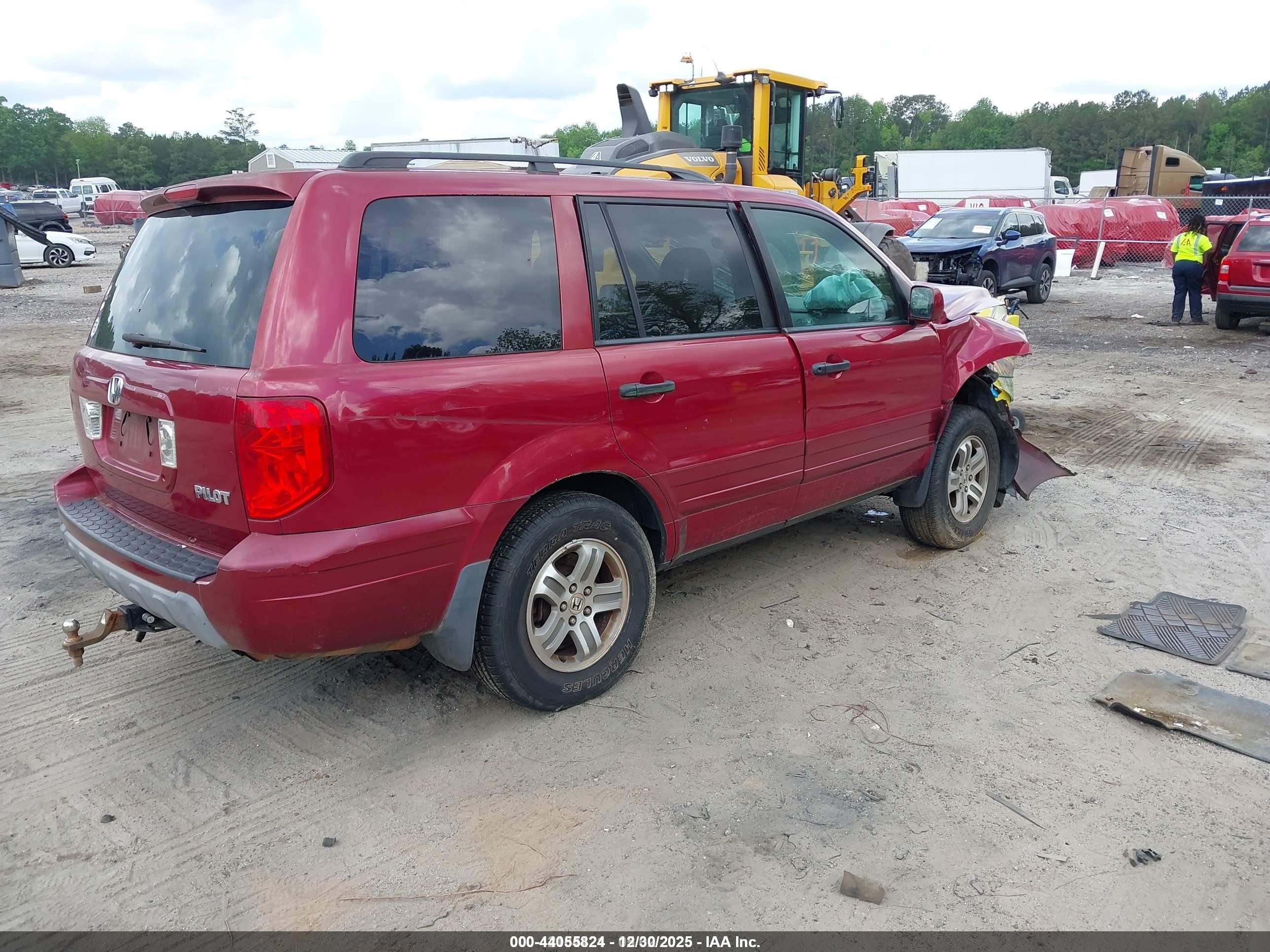 2003 Honda Pilot Ex-l Red vin: 2HKYF18543H593649