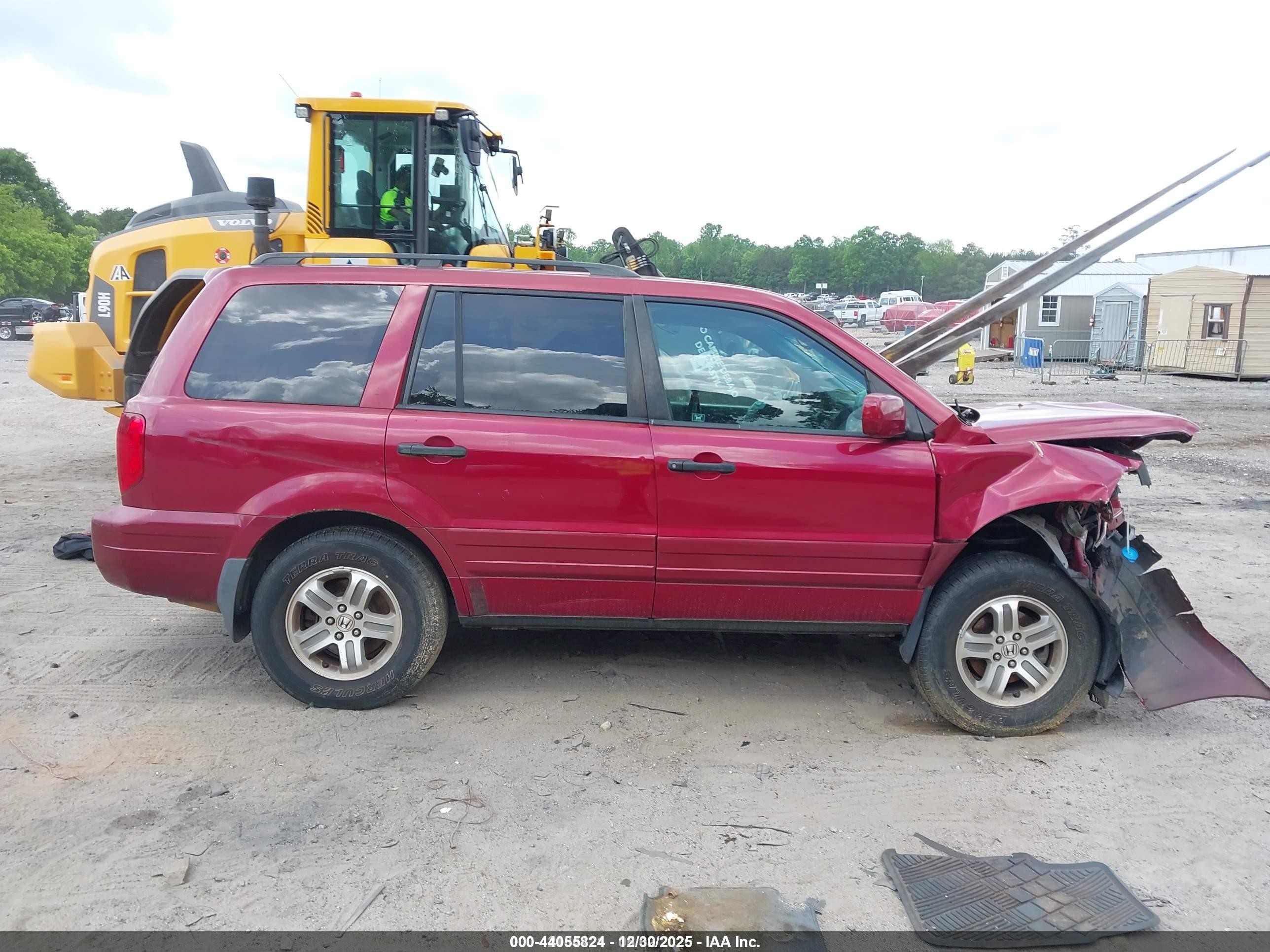 2003 Honda Pilot Ex-l Red vin: 2HKYF18543H593649