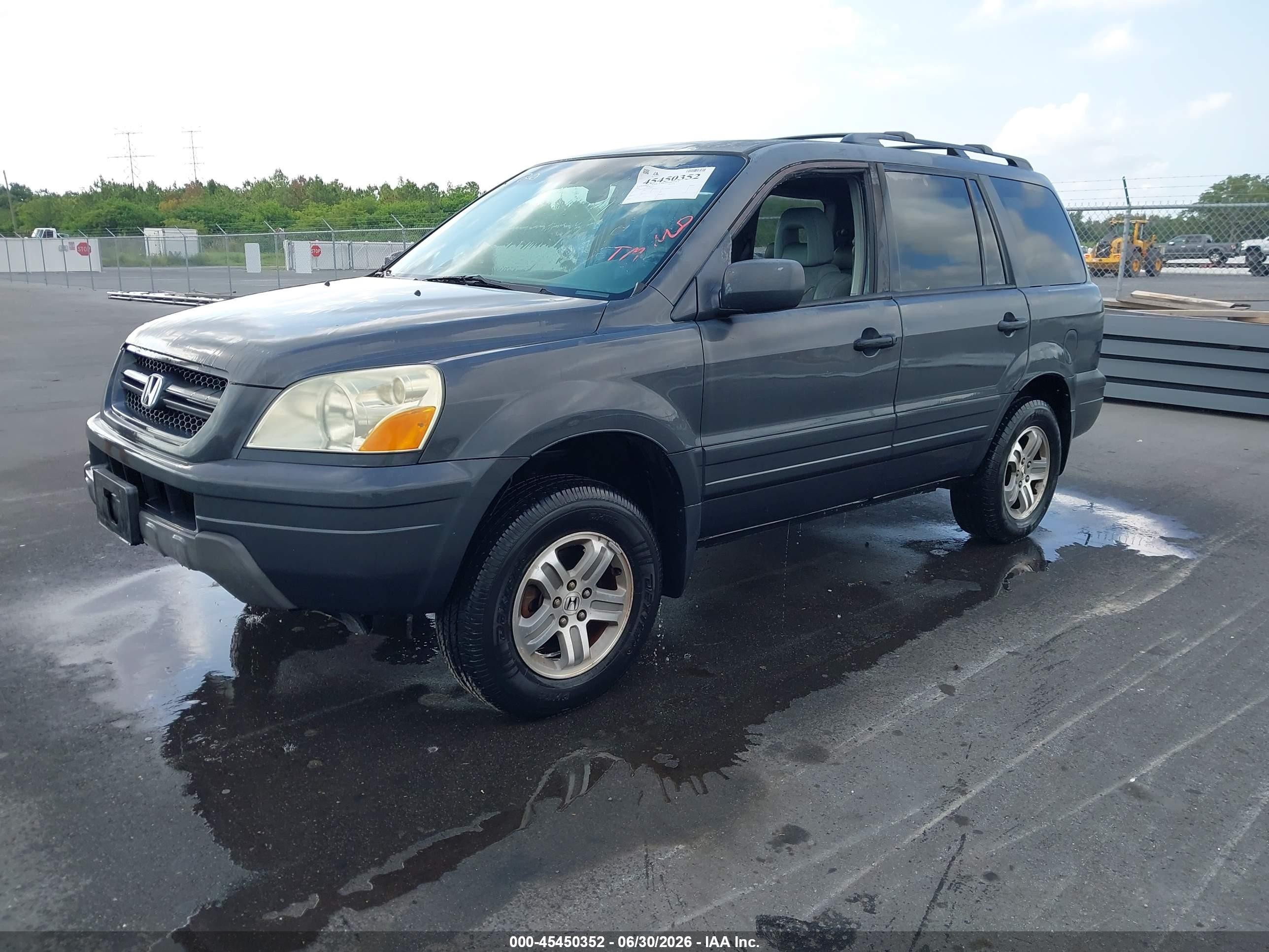 2003 Honda Pilot Ex-l Gray vin: 2HKYF18543H596860