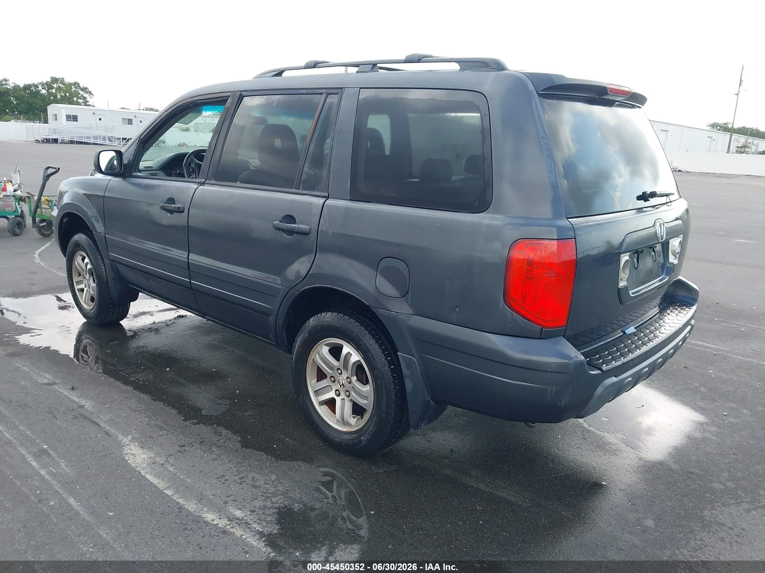 2003 Honda Pilot Ex-l Gray vin: 2HKYF18543H596860