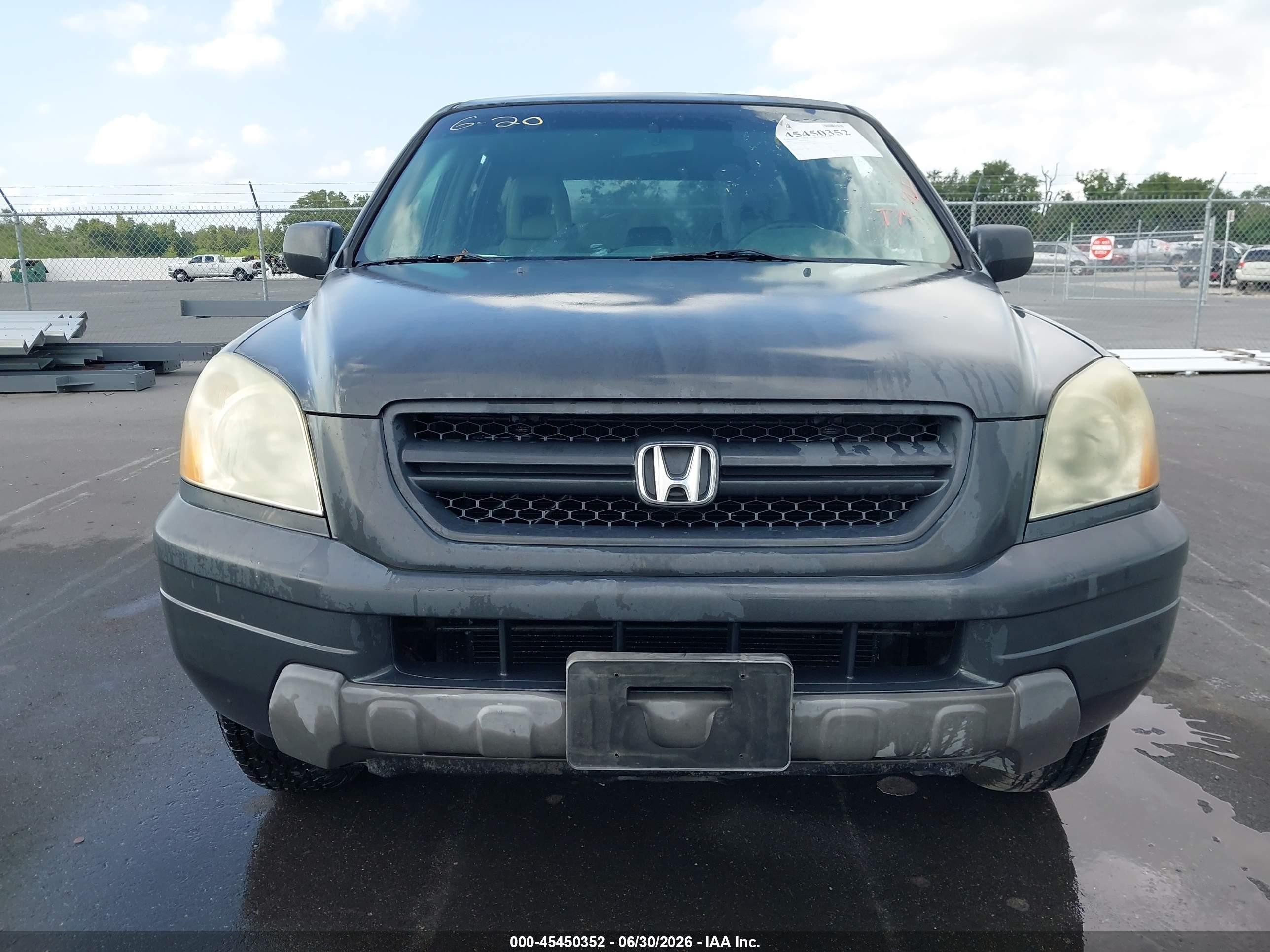 2003 Honda Pilot Ex-l Gray vin: 2HKYF18543H596860