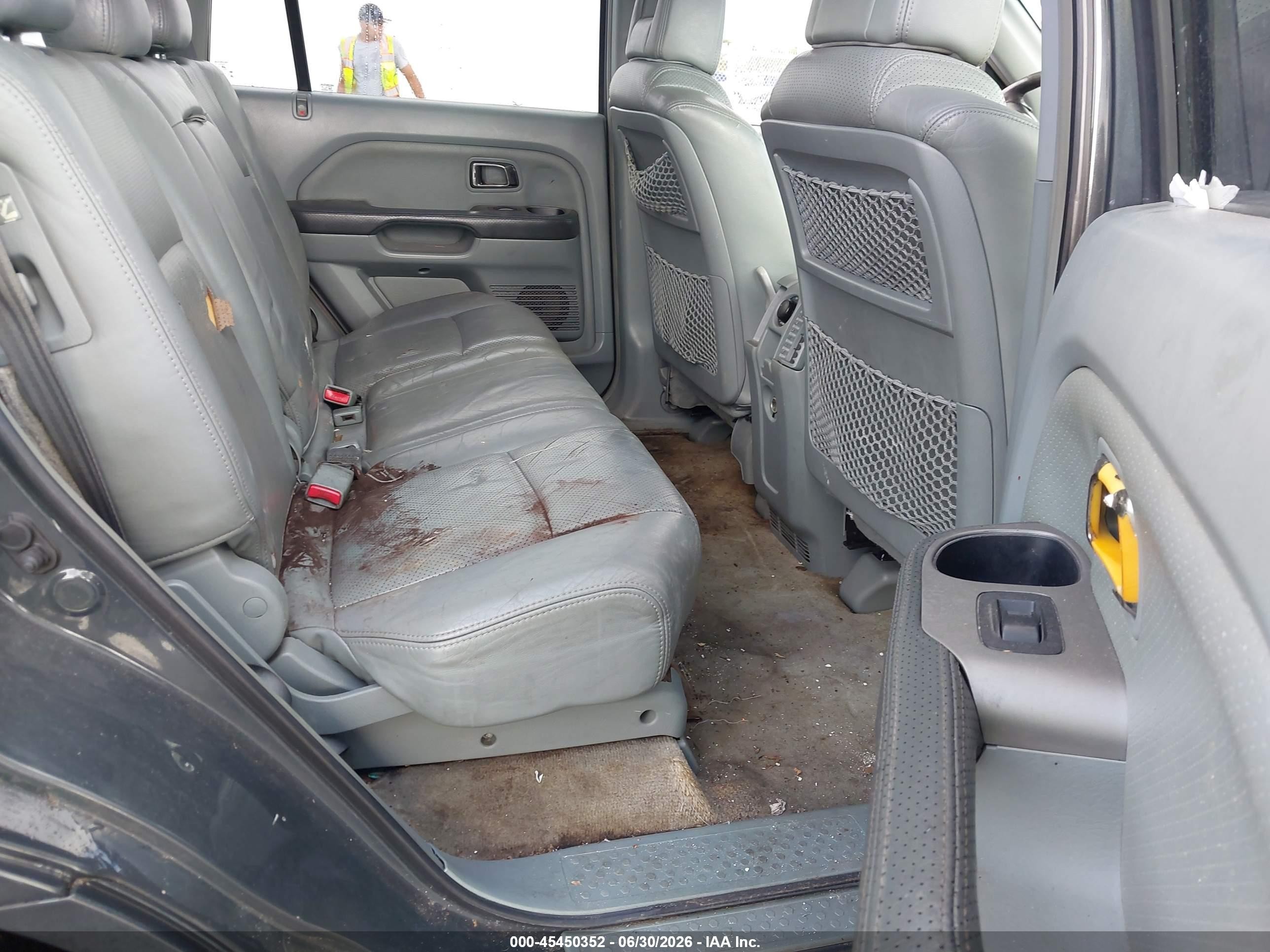 2003 Honda Pilot Ex-l Gray vin: 2HKYF18543H596860