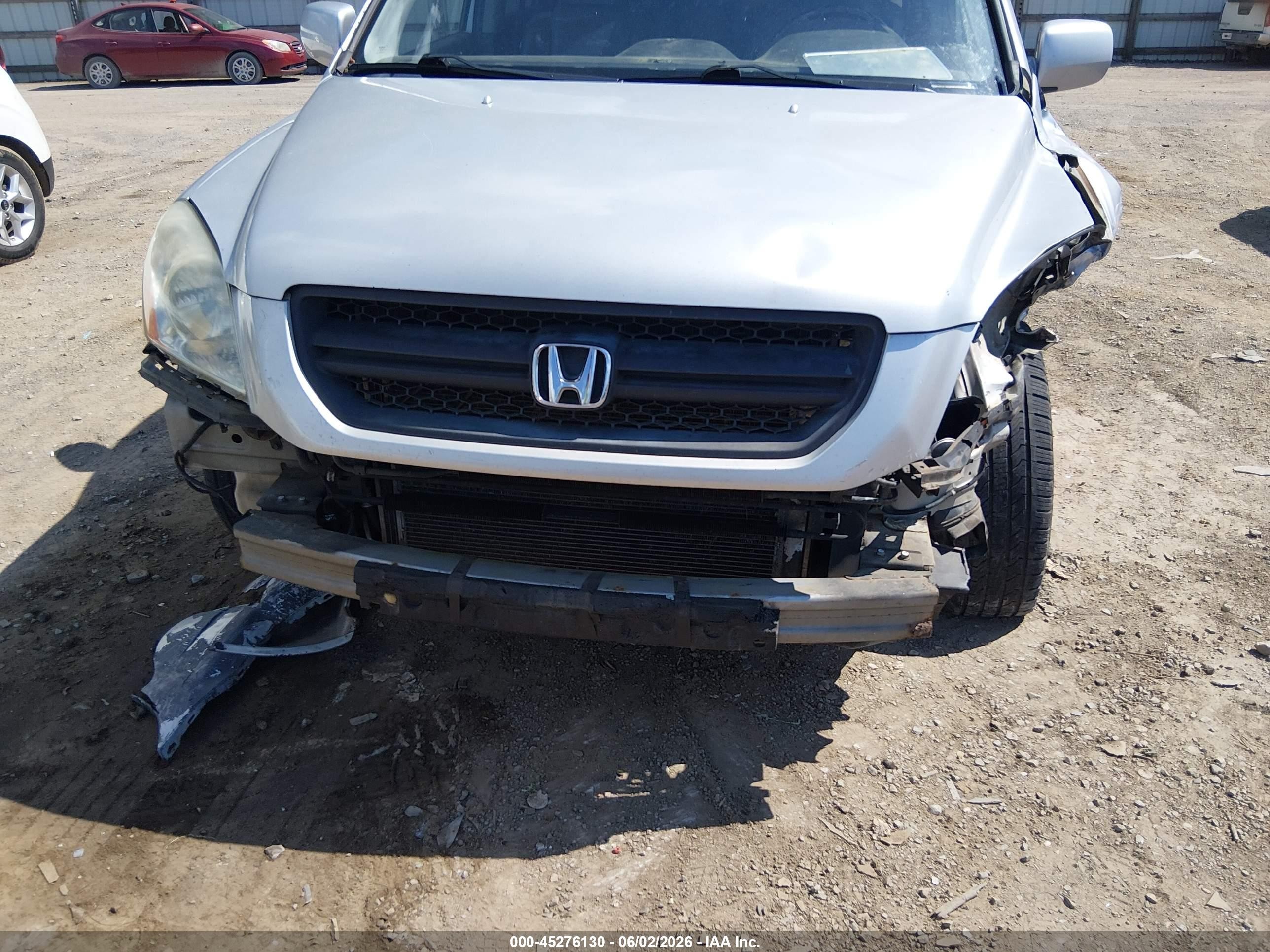 2003 Honda Pilot Ex-l Silver vin: 2HKYF18543H605573