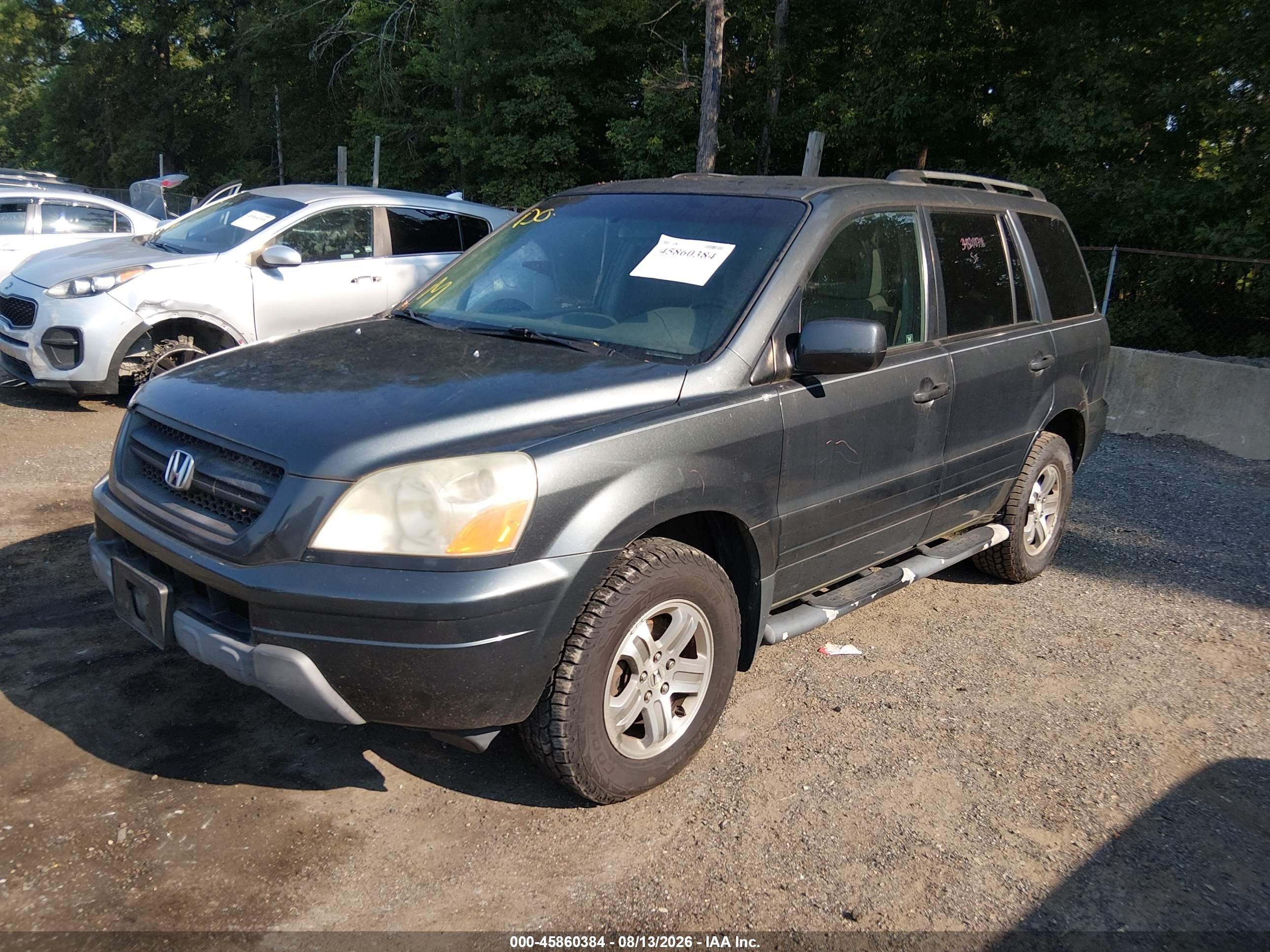 2003 Honda Pilot Ex-l Gray vin: 2HKYF18543H619568