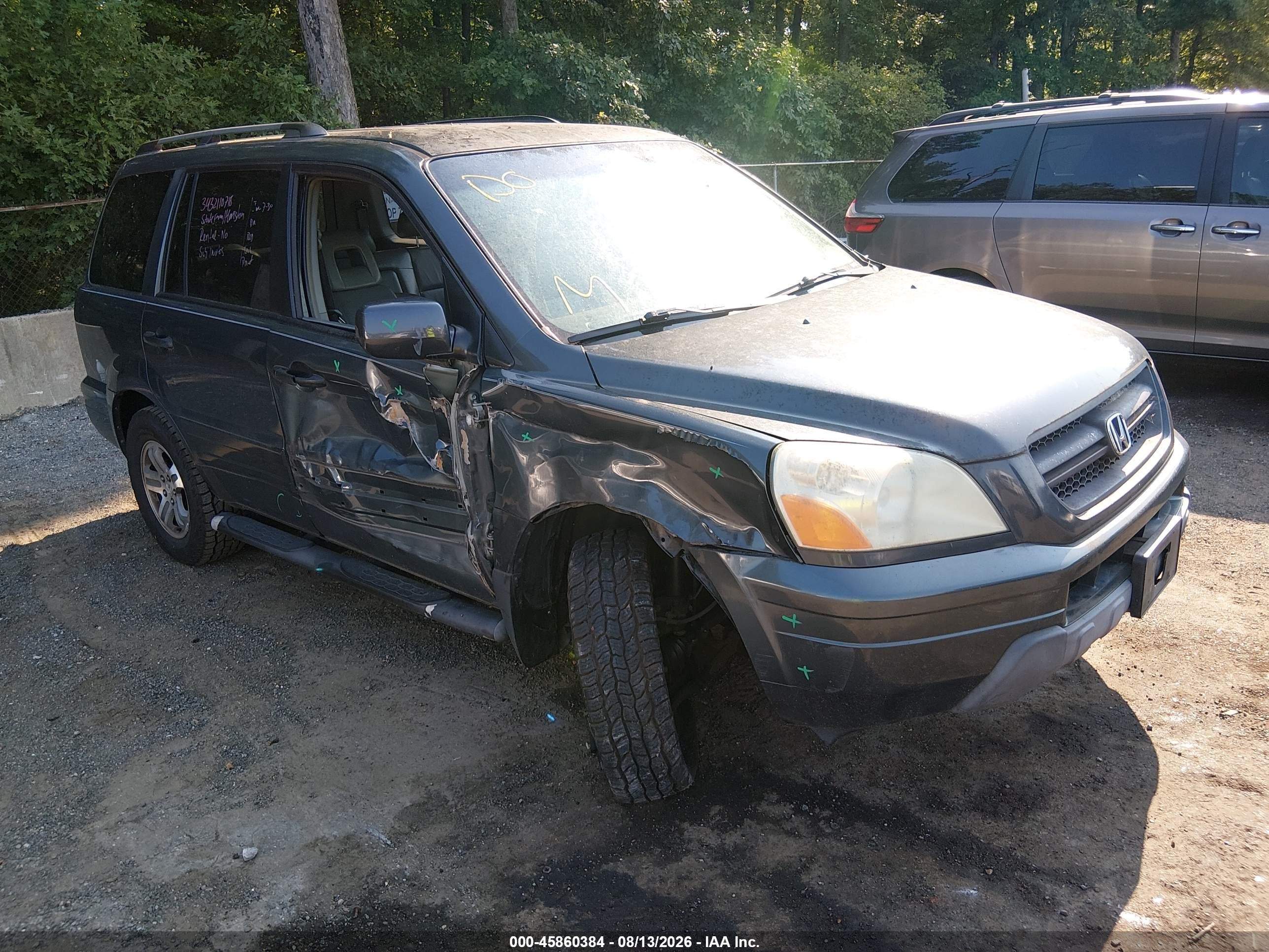 2003 Honda Pilot Ex-l Gray vin: 2HKYF18543H619568