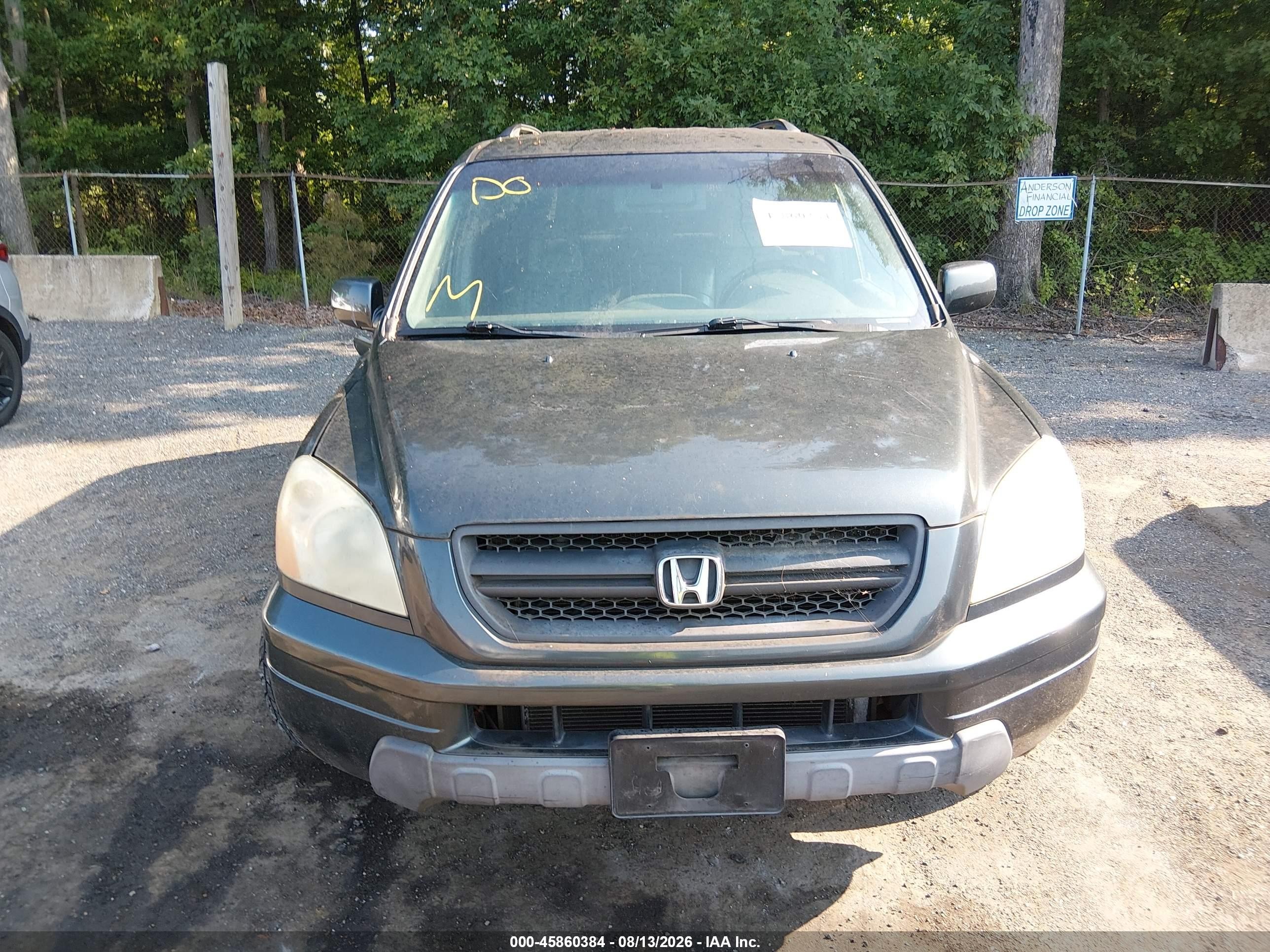 2003 Honda Pilot Ex-l Gray vin: 2HKYF18543H619568