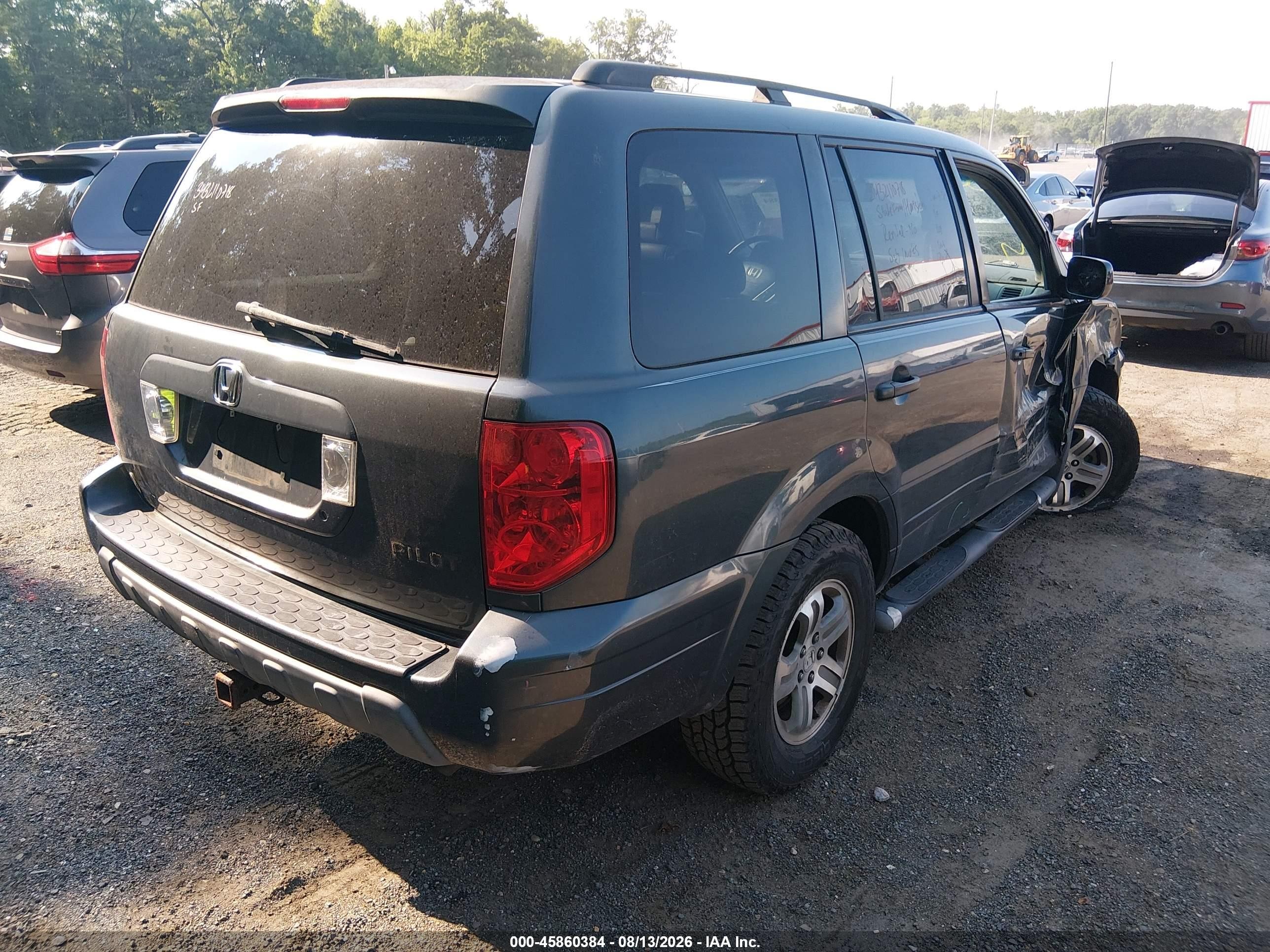 2003 Honda Pilot Ex-l Gray vin: 2HKYF18543H619568