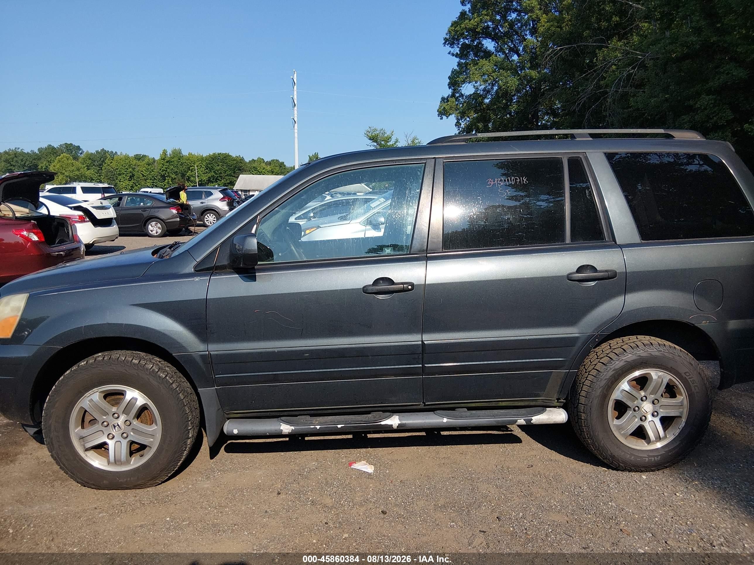 2003 Honda Pilot Ex-l Gray vin: 2HKYF18543H619568