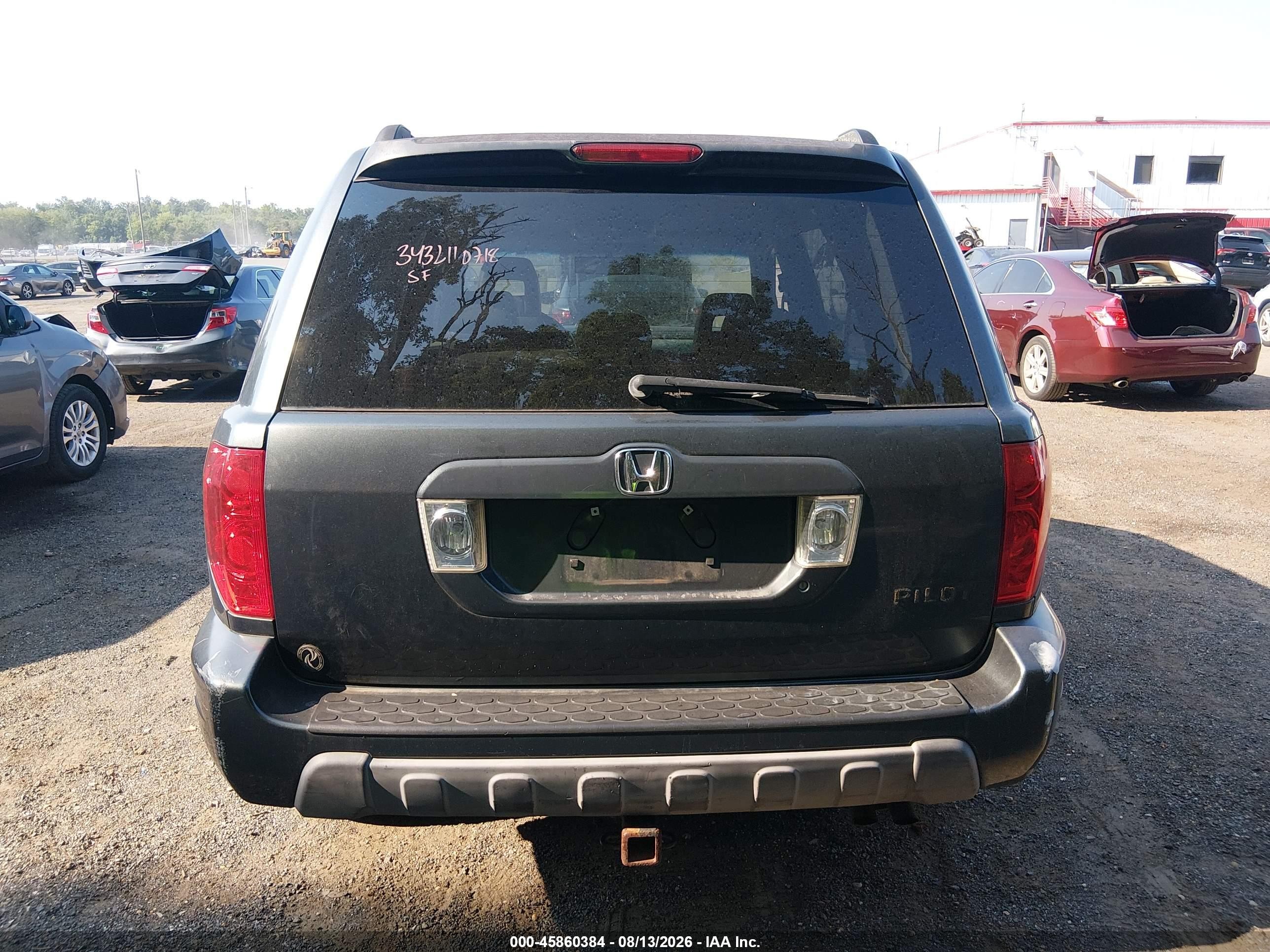 2003 Honda Pilot Ex-l Gray vin: 2HKYF18543H619568