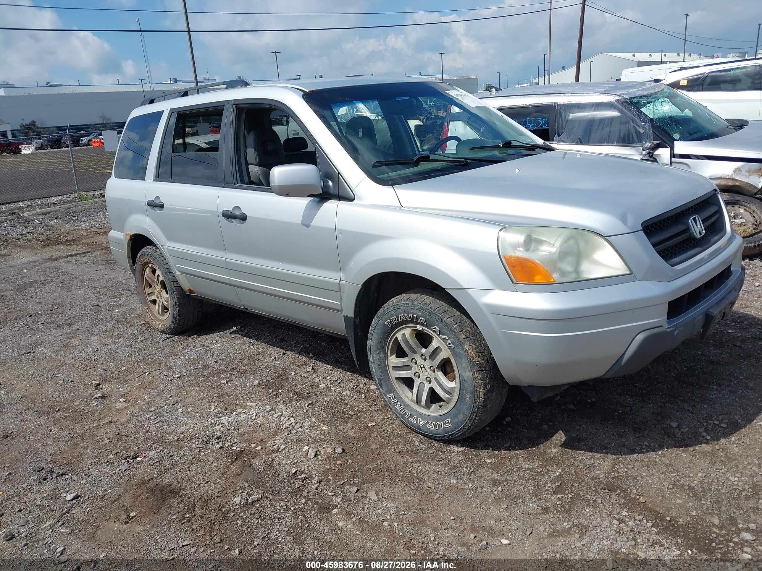 2004 Honda Pilot Ex-l Серебряный vin: 2HKYF18544H505927