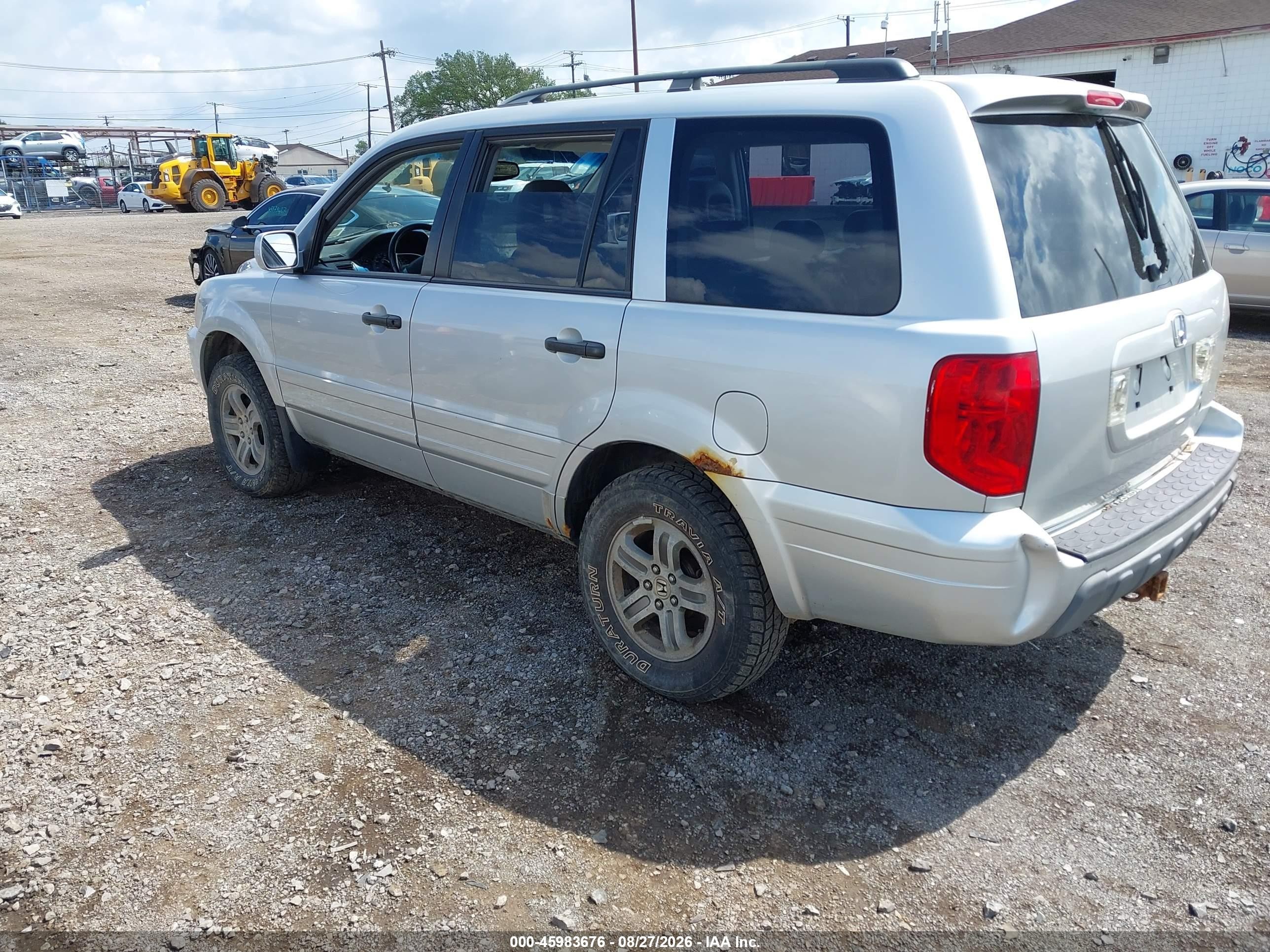 2004 Honda Pilot Ex-l Silver vin: 2HKYF18544H505927