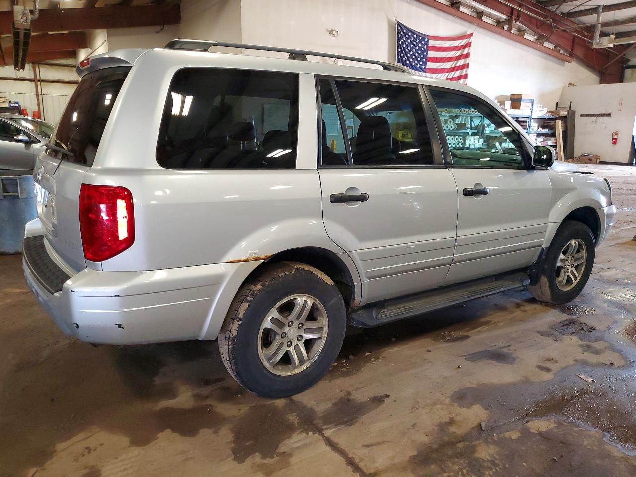 2004 Honda Pilot Exl Silver vin: 2HKYF18544H506883