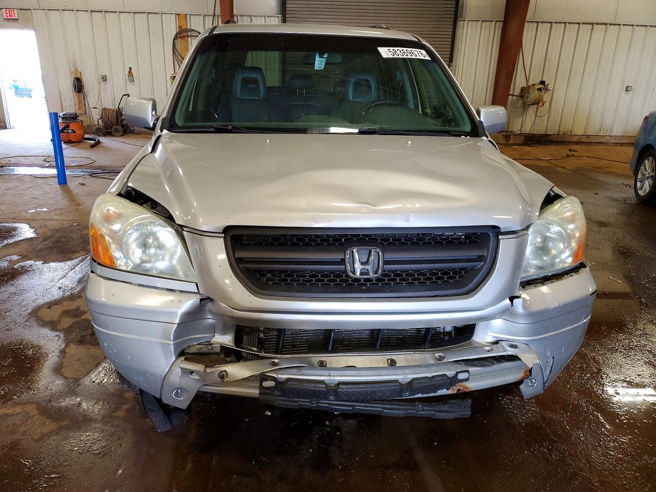 2004 Honda Pilot Exl Silver vin: 2HKYF18544H506883