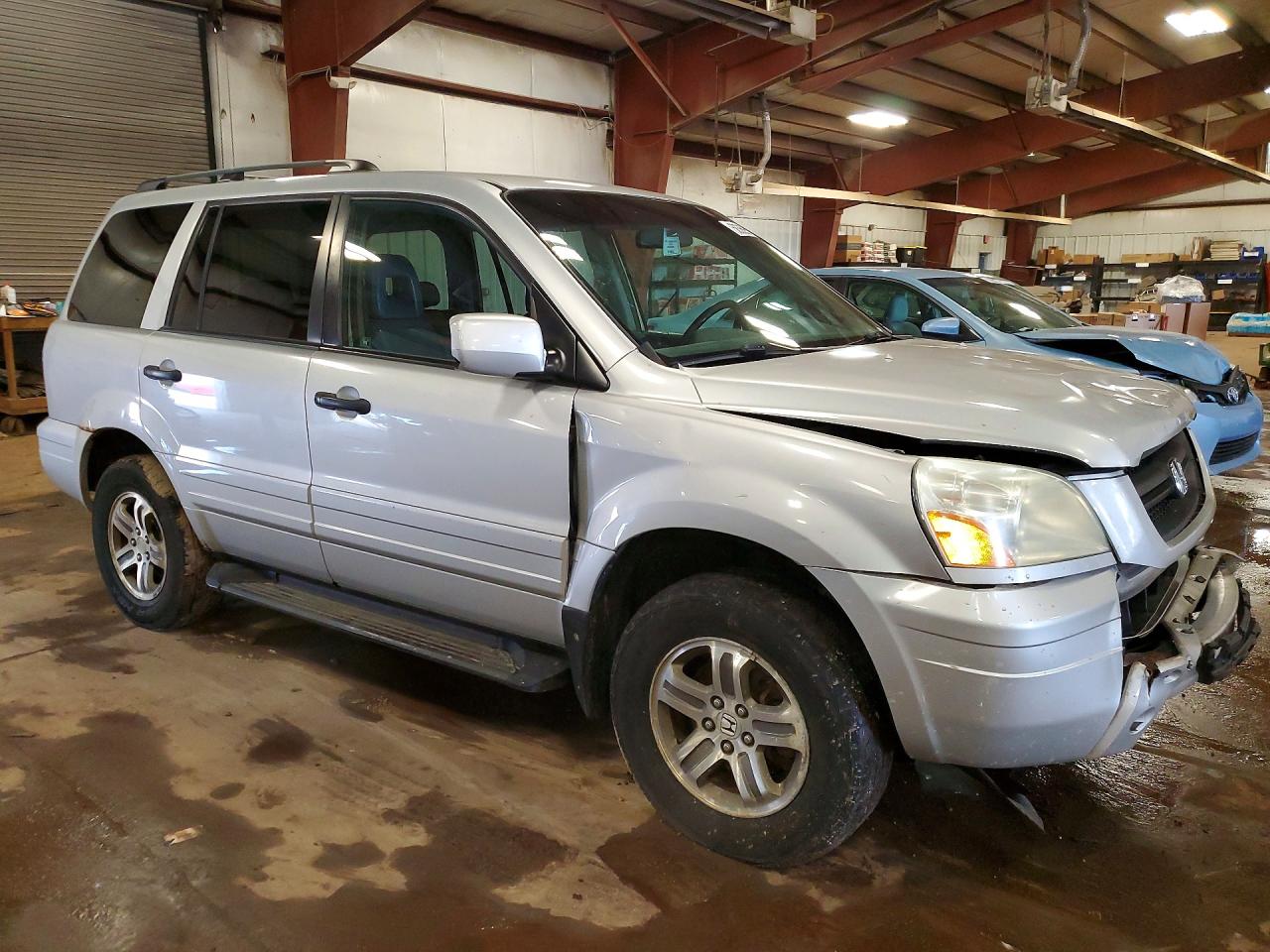 2004 Honda Pilot Exl Silver vin: 2HKYF18544H506883