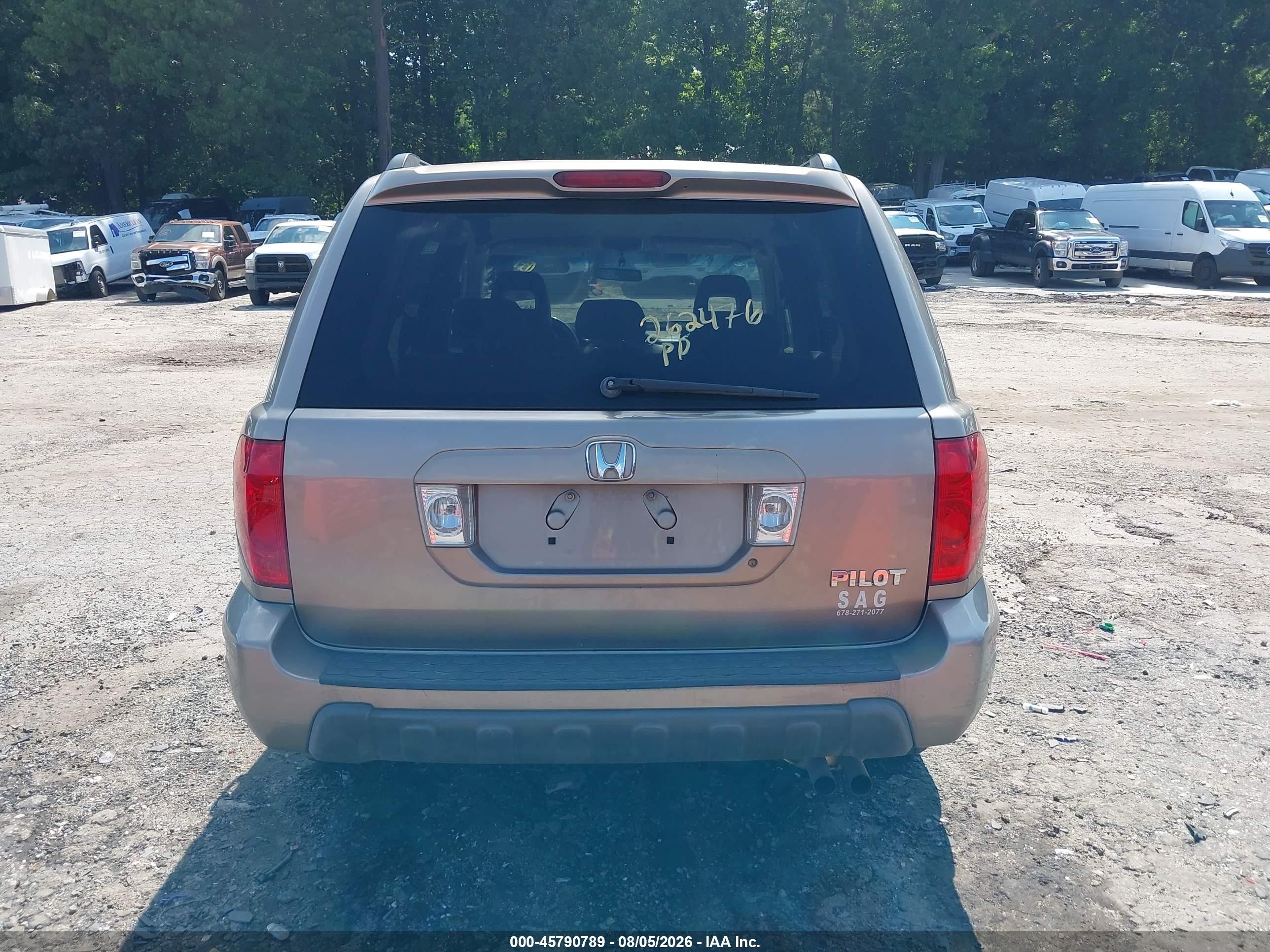 2004 Honda Pilot Ex-l Желто-коричневый vin: 2HKYF18544H559017