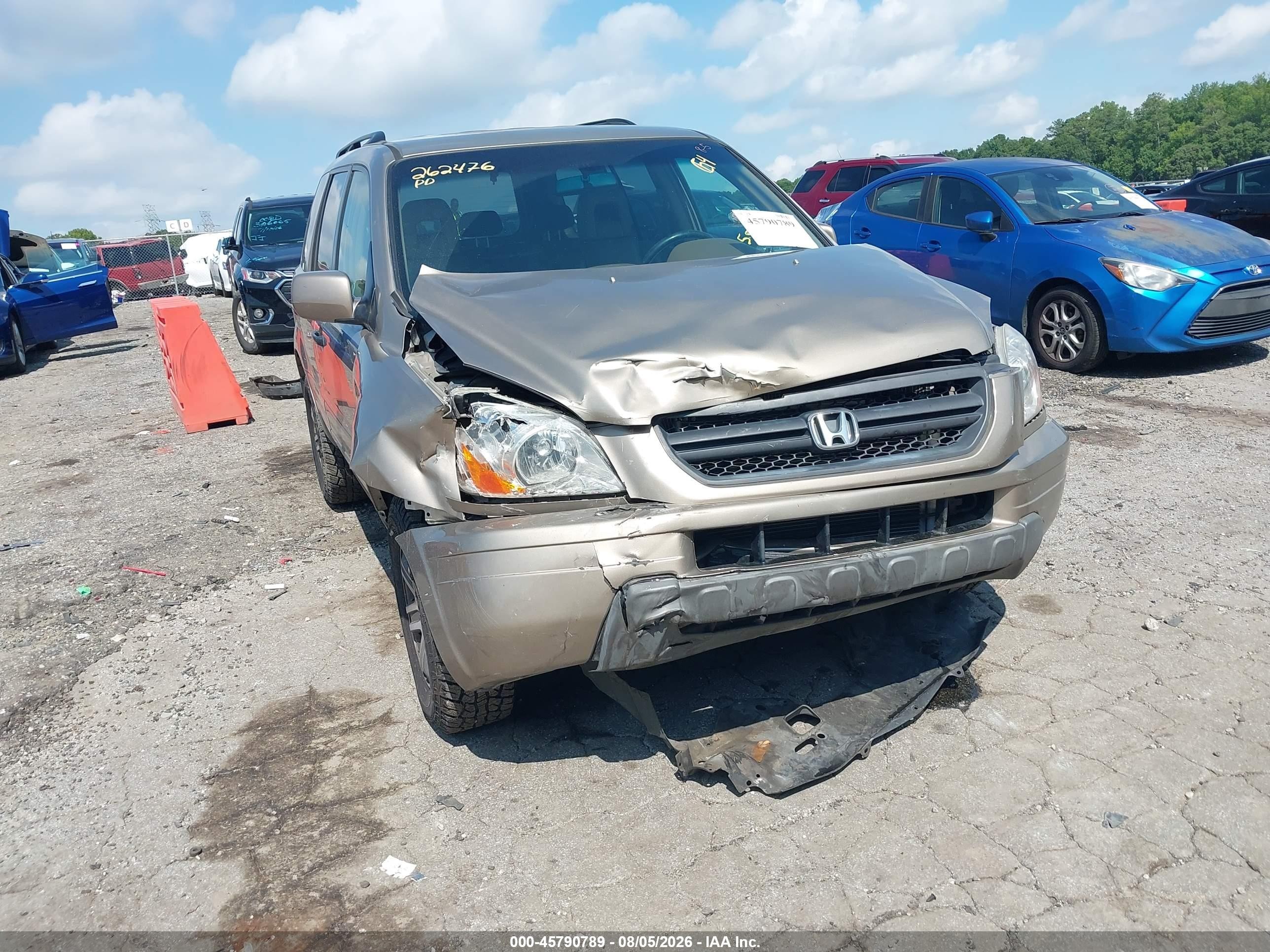 2004 Honda Pilot Ex-l Желто-коричневый vin: 2HKYF18544H559017