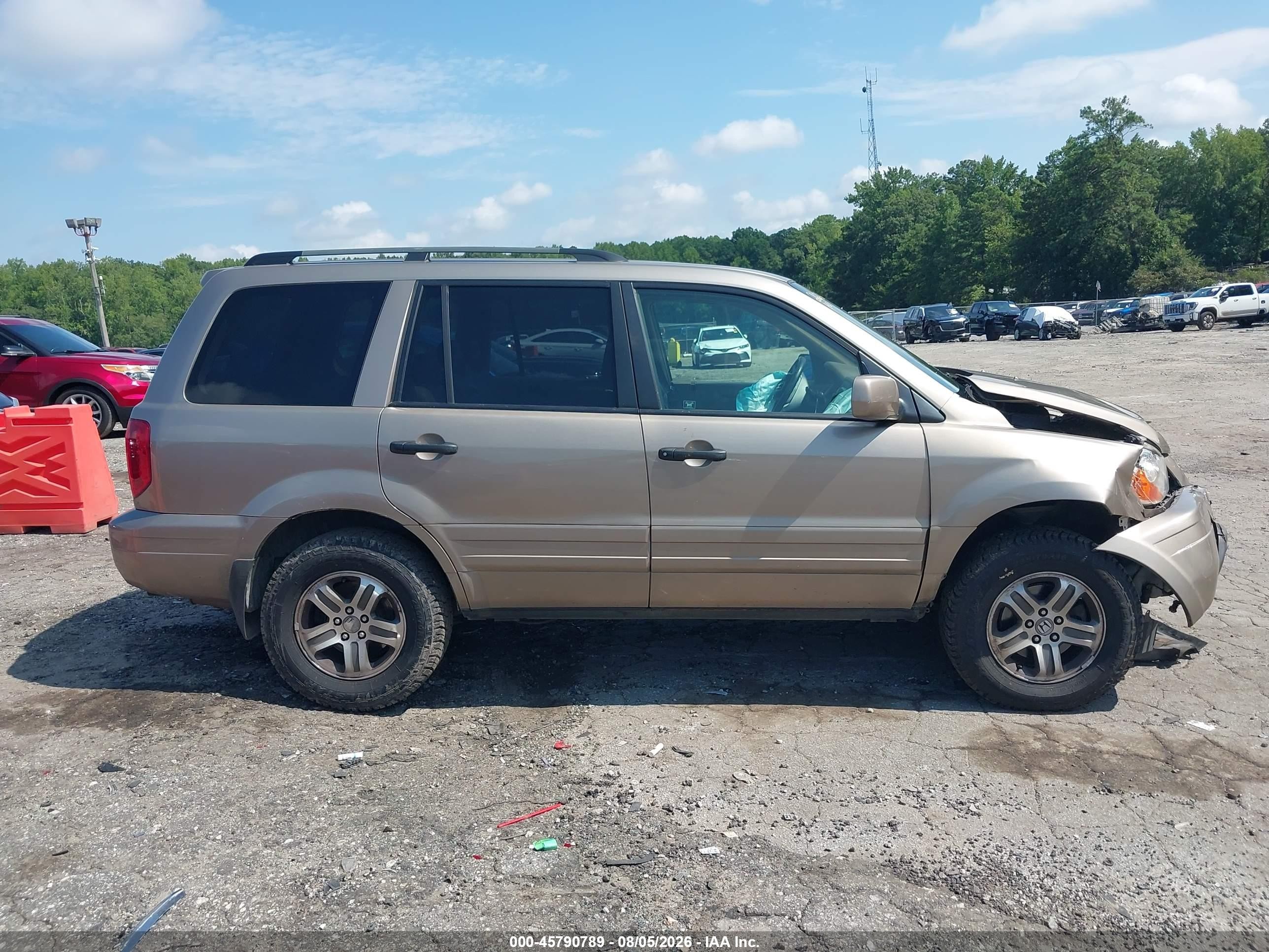 2004 Honda Pilot Ex-l Желто-коричневый vin: 2HKYF18544H559017