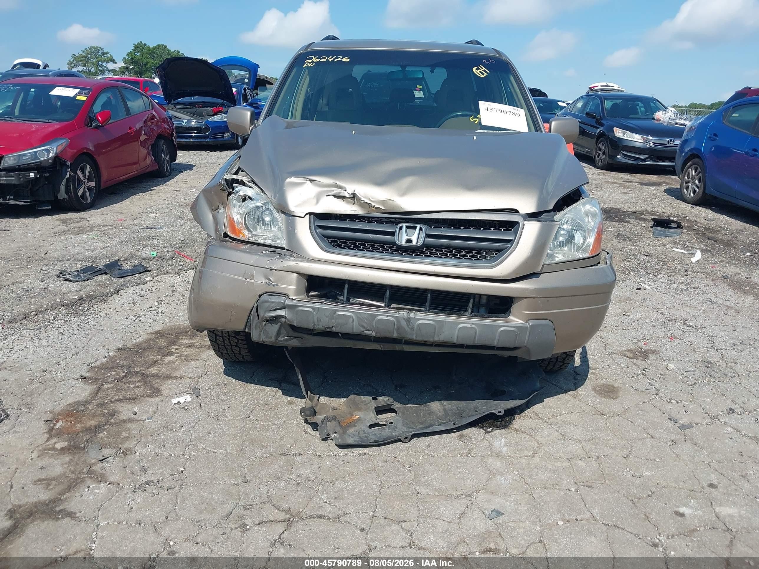 2004 Honda Pilot Ex-l Желто-коричневый vin: 2HKYF18544H559017