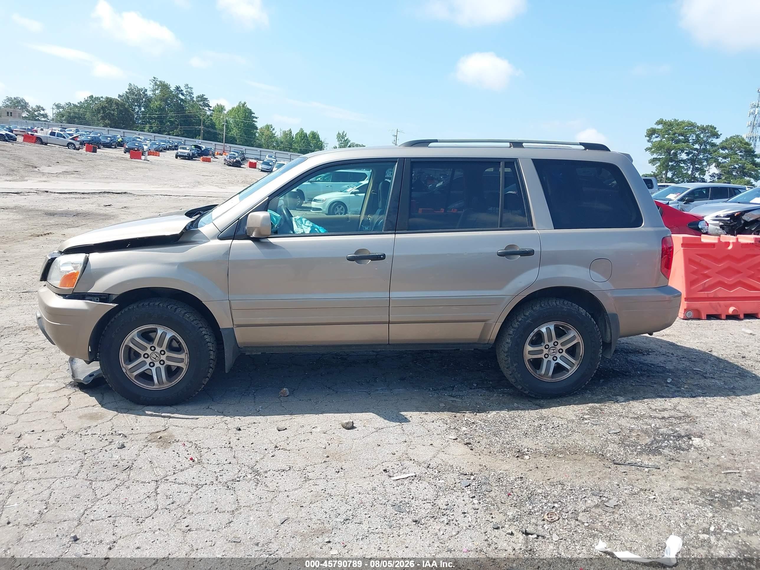 2004 Honda Pilot Ex-l Желто-коричневый vin: 2HKYF18544H559017