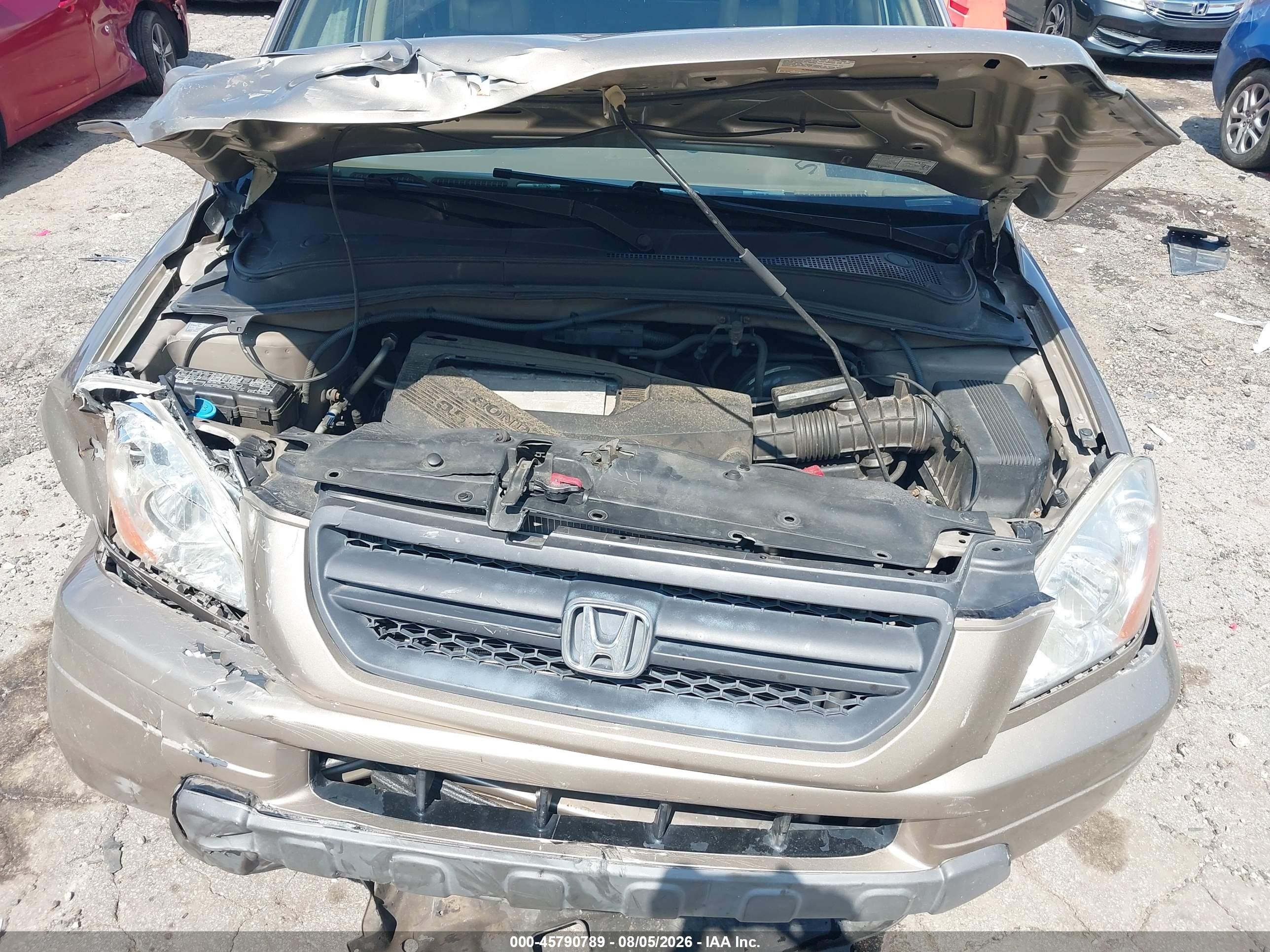 2004 Honda Pilot Ex-l Желто-коричневый vin: 2HKYF18544H559017