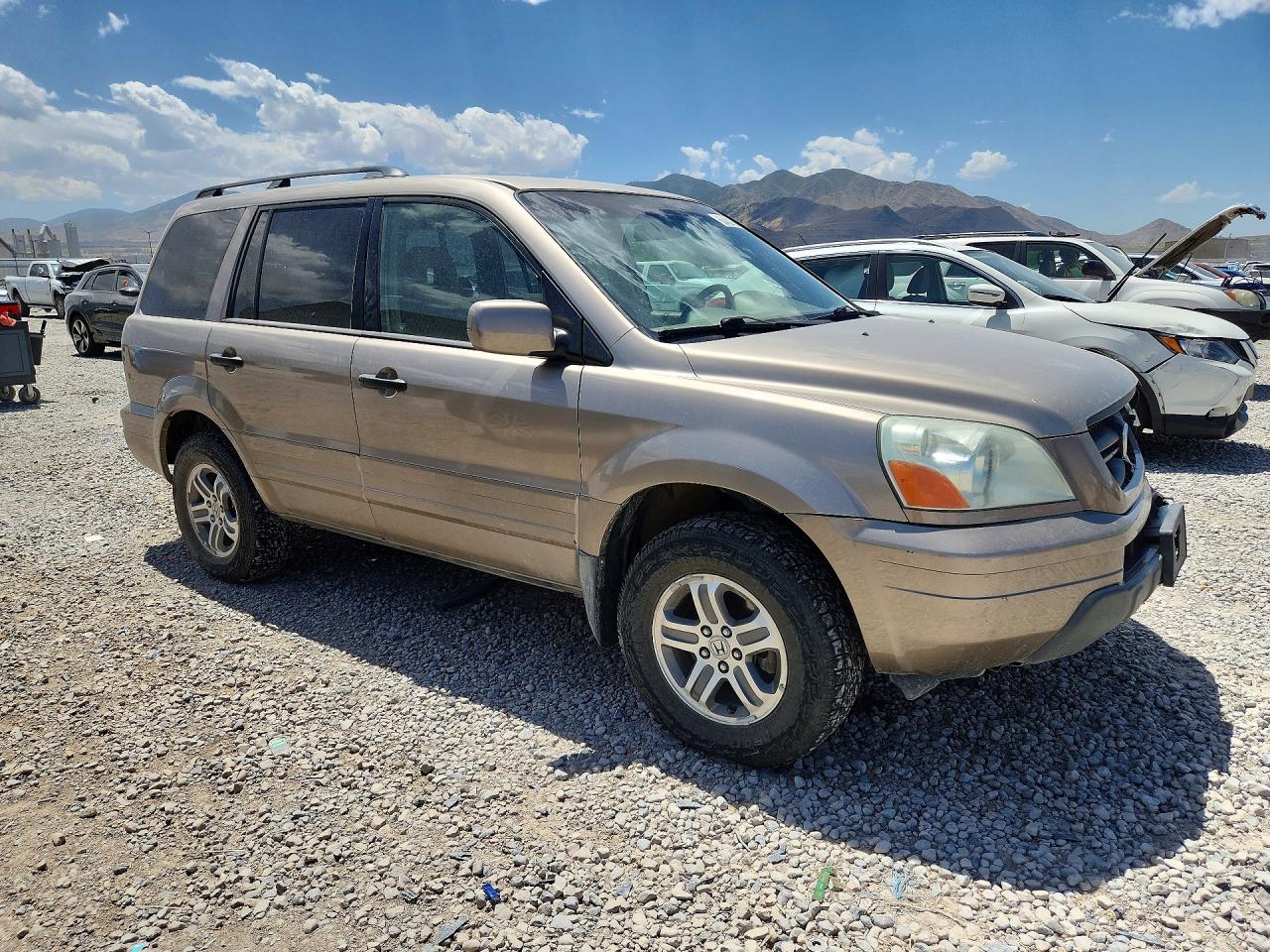 2004 Honda Pilot Exl Желто-коричневый vin: 2HKYF18544H569837