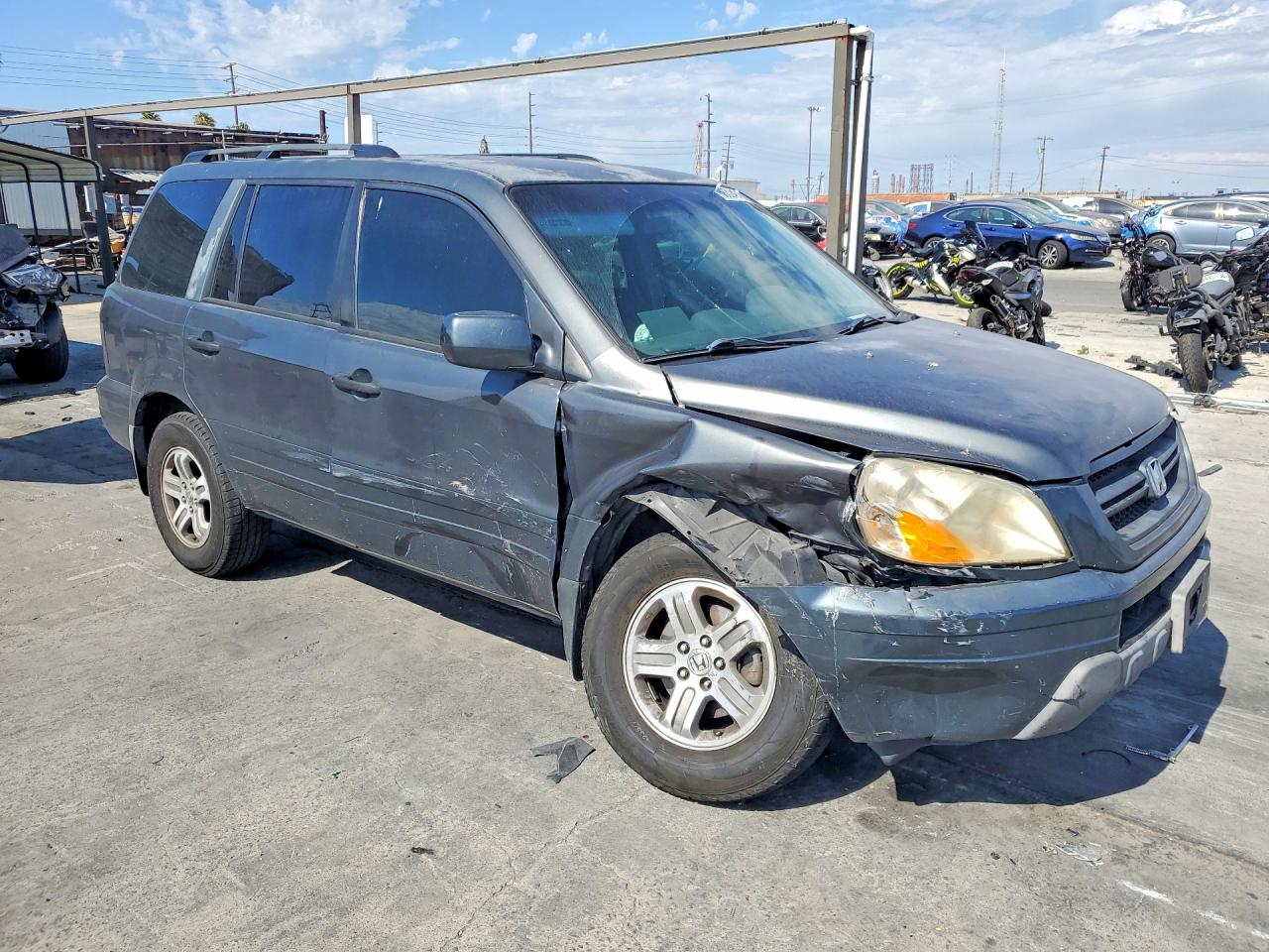 2004 Honda Pilot Exl Gray vin: 2HKYF18544H601878