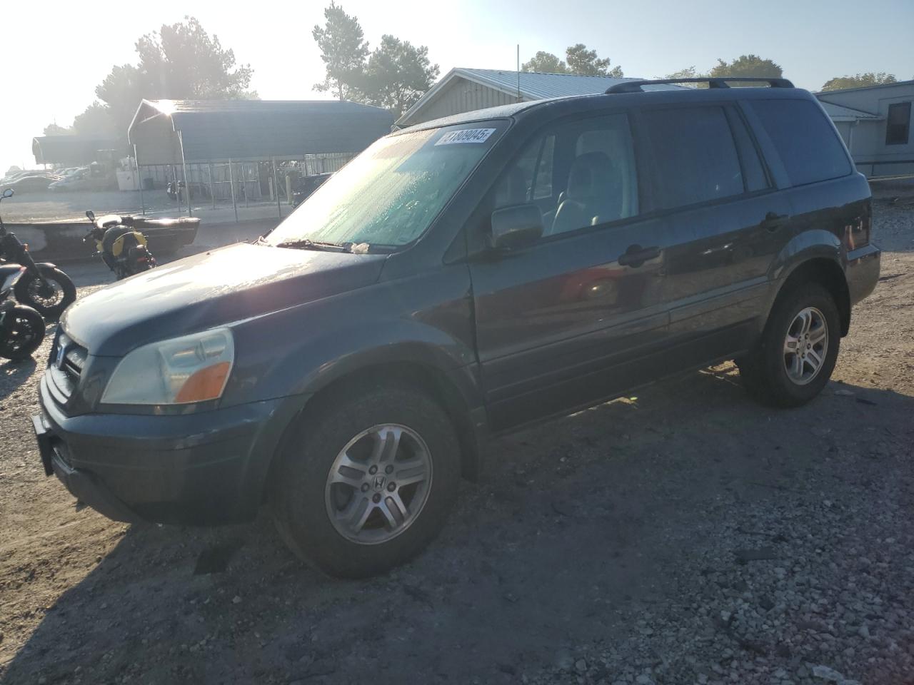2004 Honda Pilot Exl Gray vin: 2HKYF18544H603016
