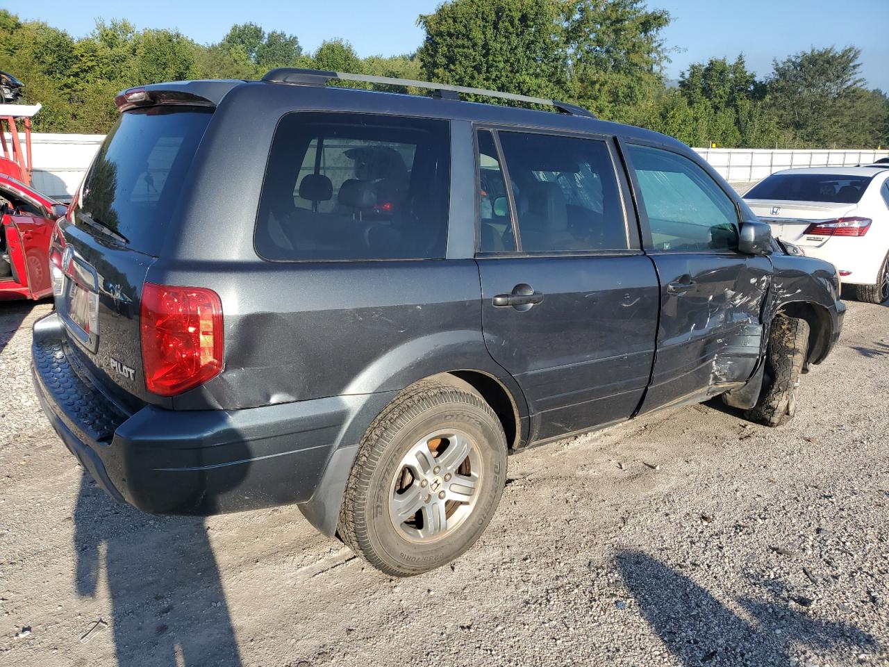 2004 Honda Pilot Exl Gray vin: 2HKYF18544H603016