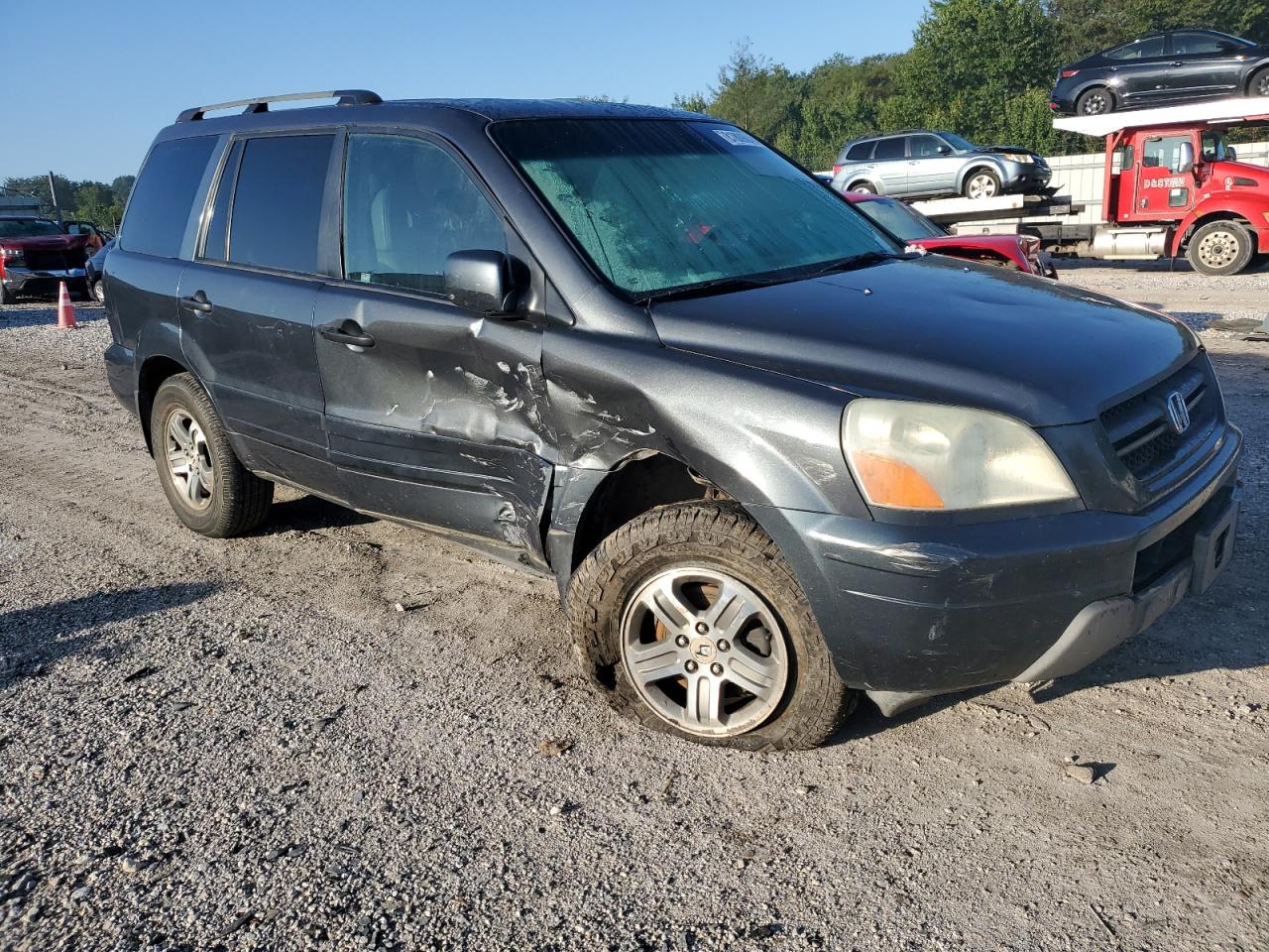 2004 Honda Pilot Exl Gray vin: 2HKYF18544H603016