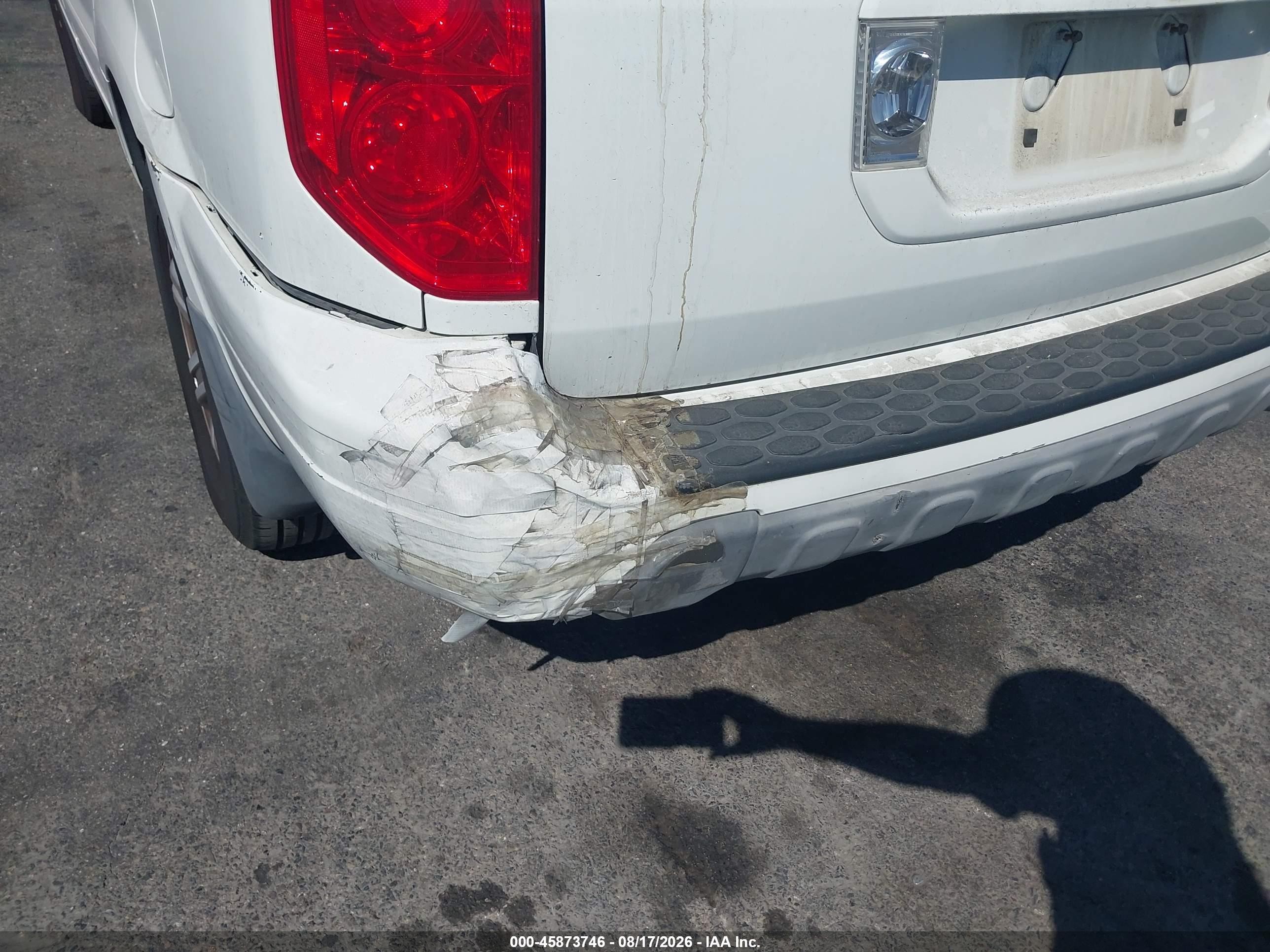 2005 Honda Pilot Ex-l White vin: 2HKYF18545H524320