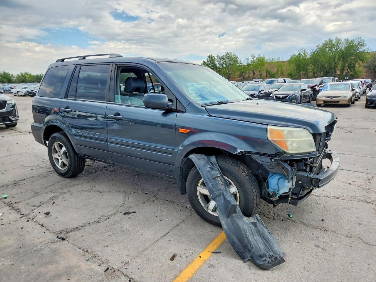 2006 Honda Pilot Ex Серый vin: 2HKYF18546H511195