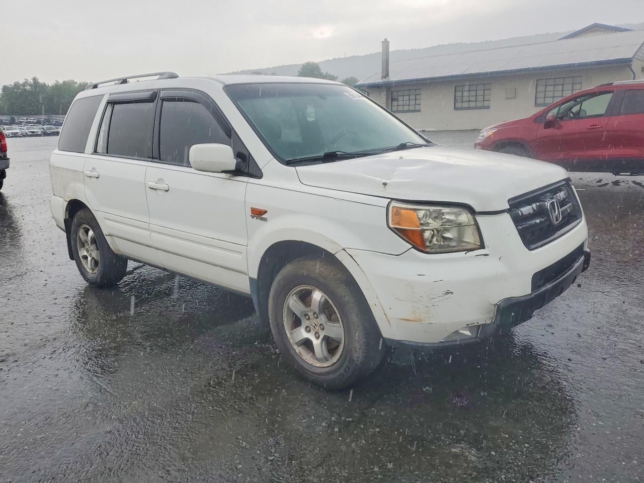2006 Honda Pilot Ex White vin: 2HKYF18546H538168