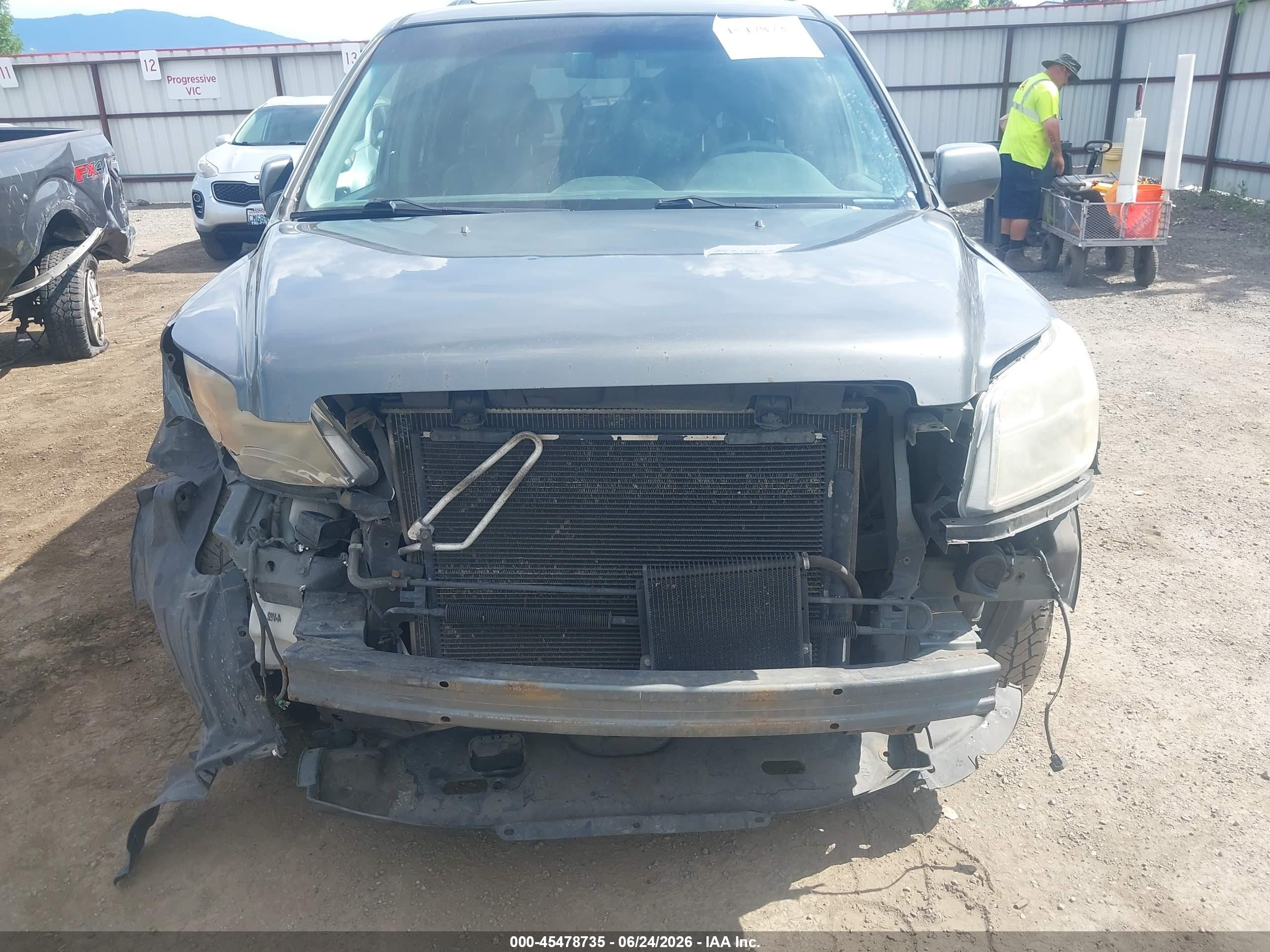 2007 Honda Pilot Ex-l Gray vin: 2HKYF18547H508962