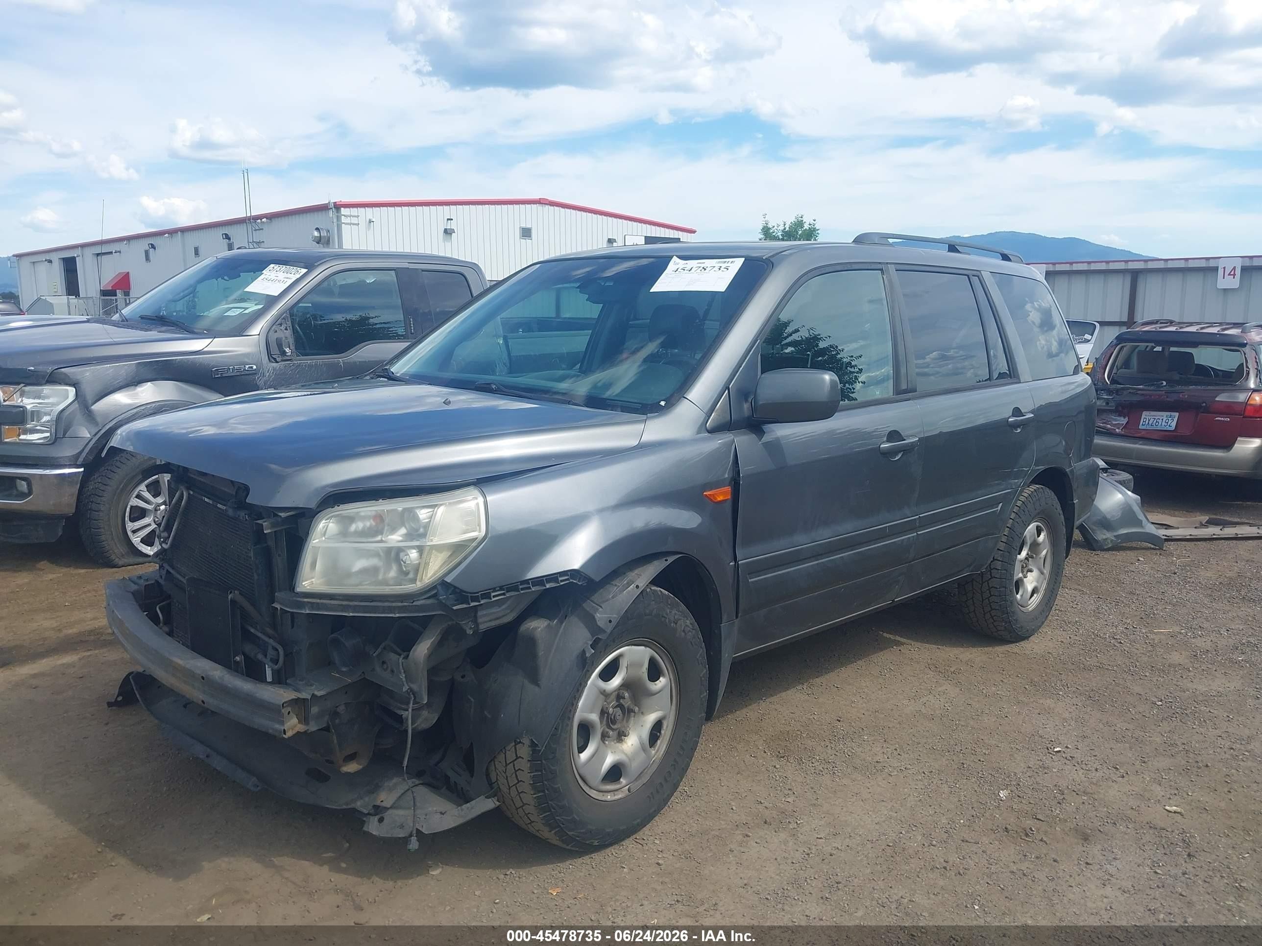 2007 Honda Pilot Ex-l Gray vin: 2HKYF18547H508962