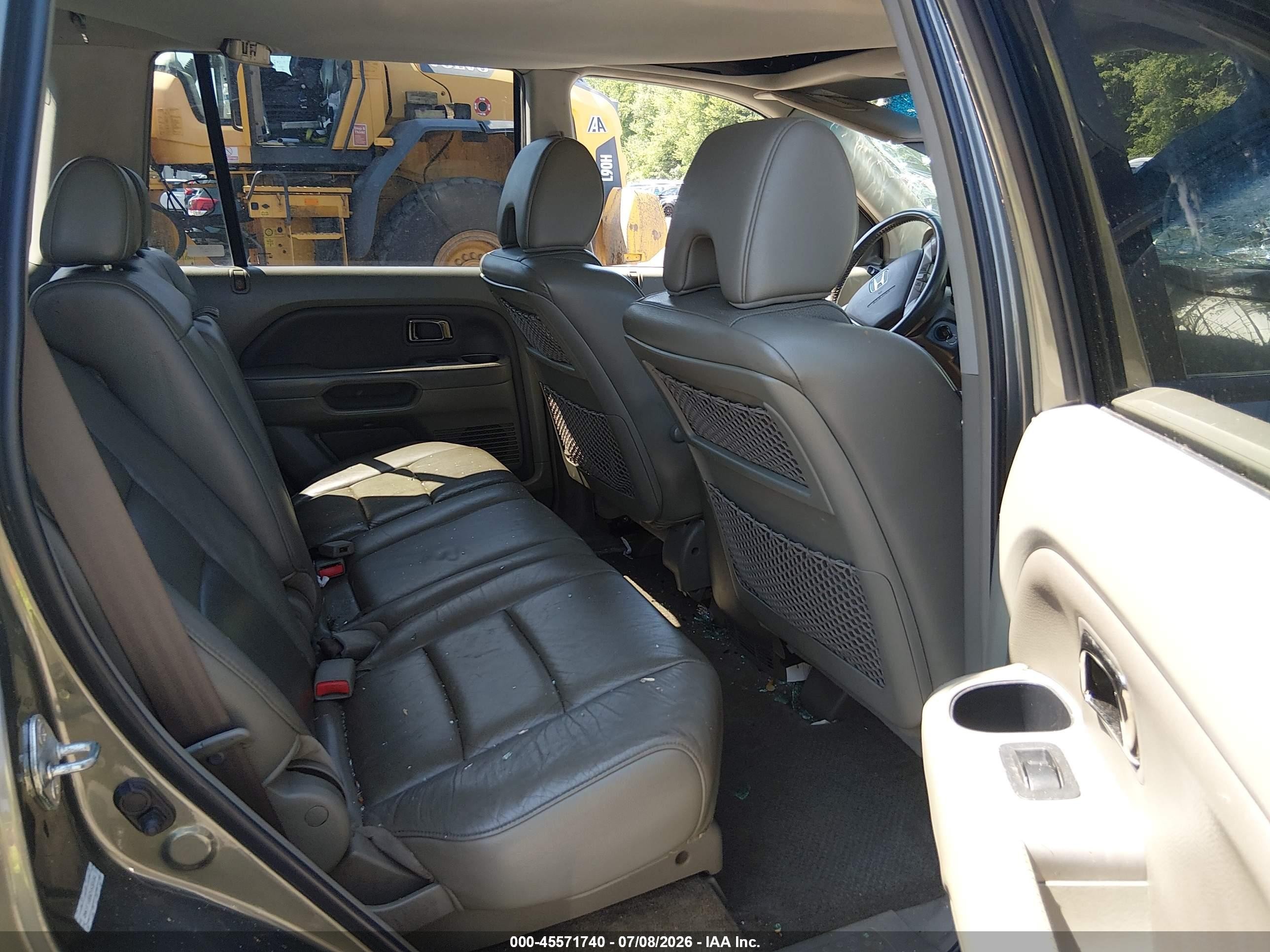 2007 Honda Pilot Ex-l Green vin: 2HKYF18547H530542