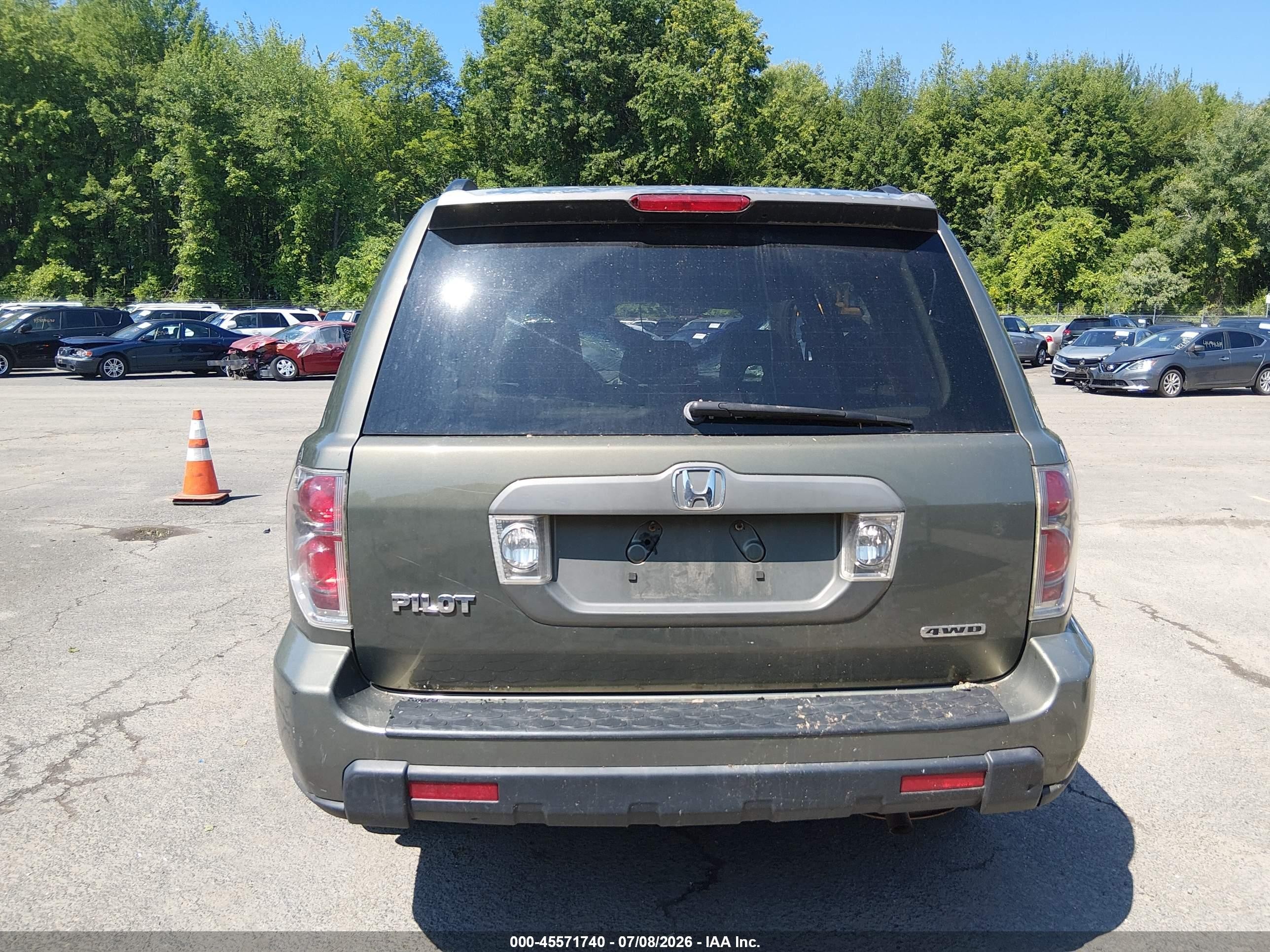 2007 Honda Pilot Ex-l Green vin: 2HKYF18547H530542