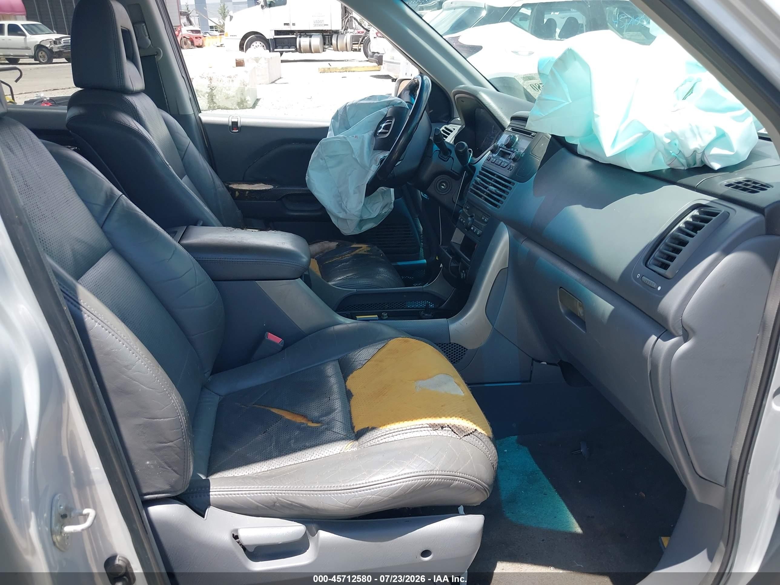 2003 Honda Pilot Ex-l Silver vin: 2HKYF18553H515624