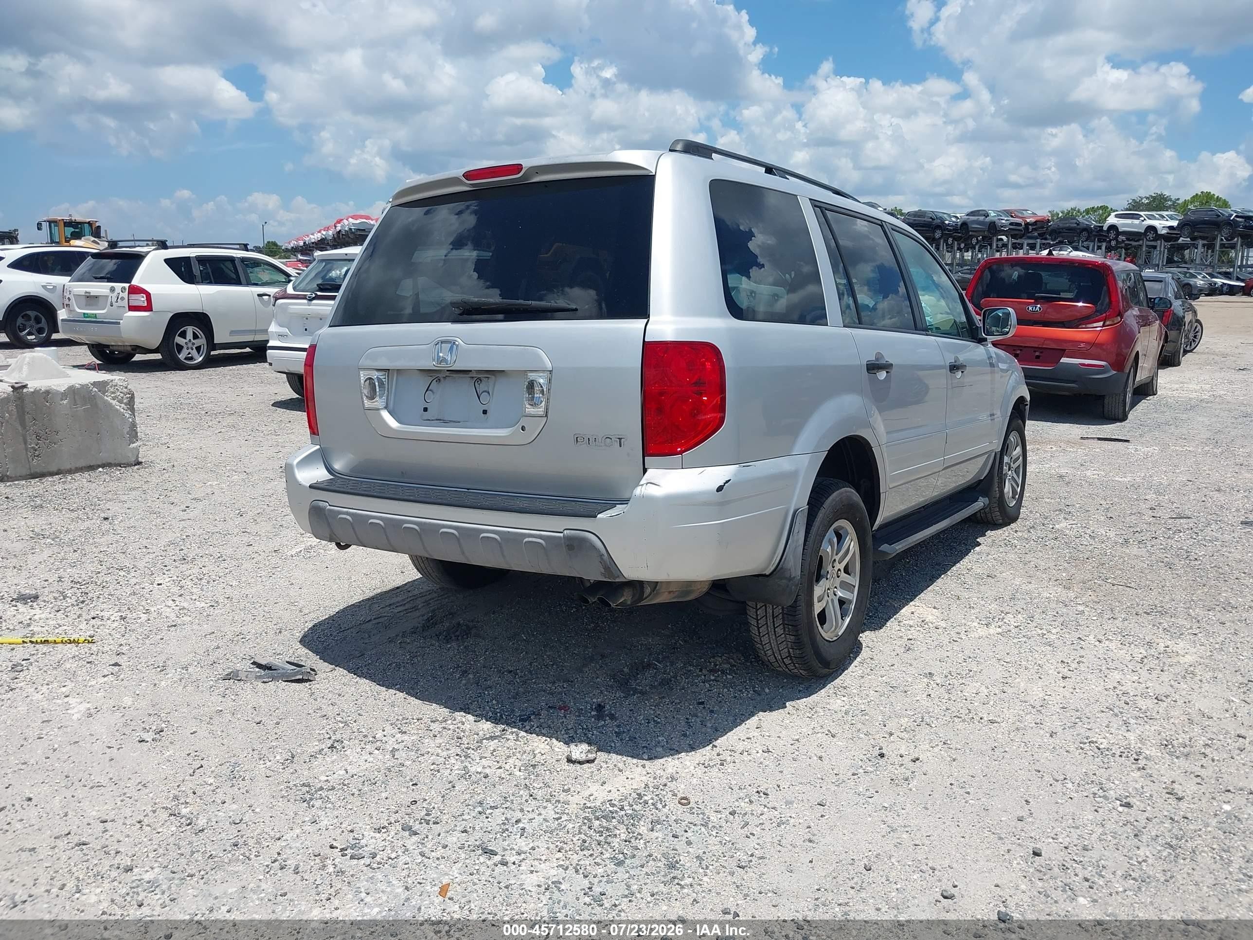 2003 Honda Pilot Ex-l Silver vin: 2HKYF18553H515624