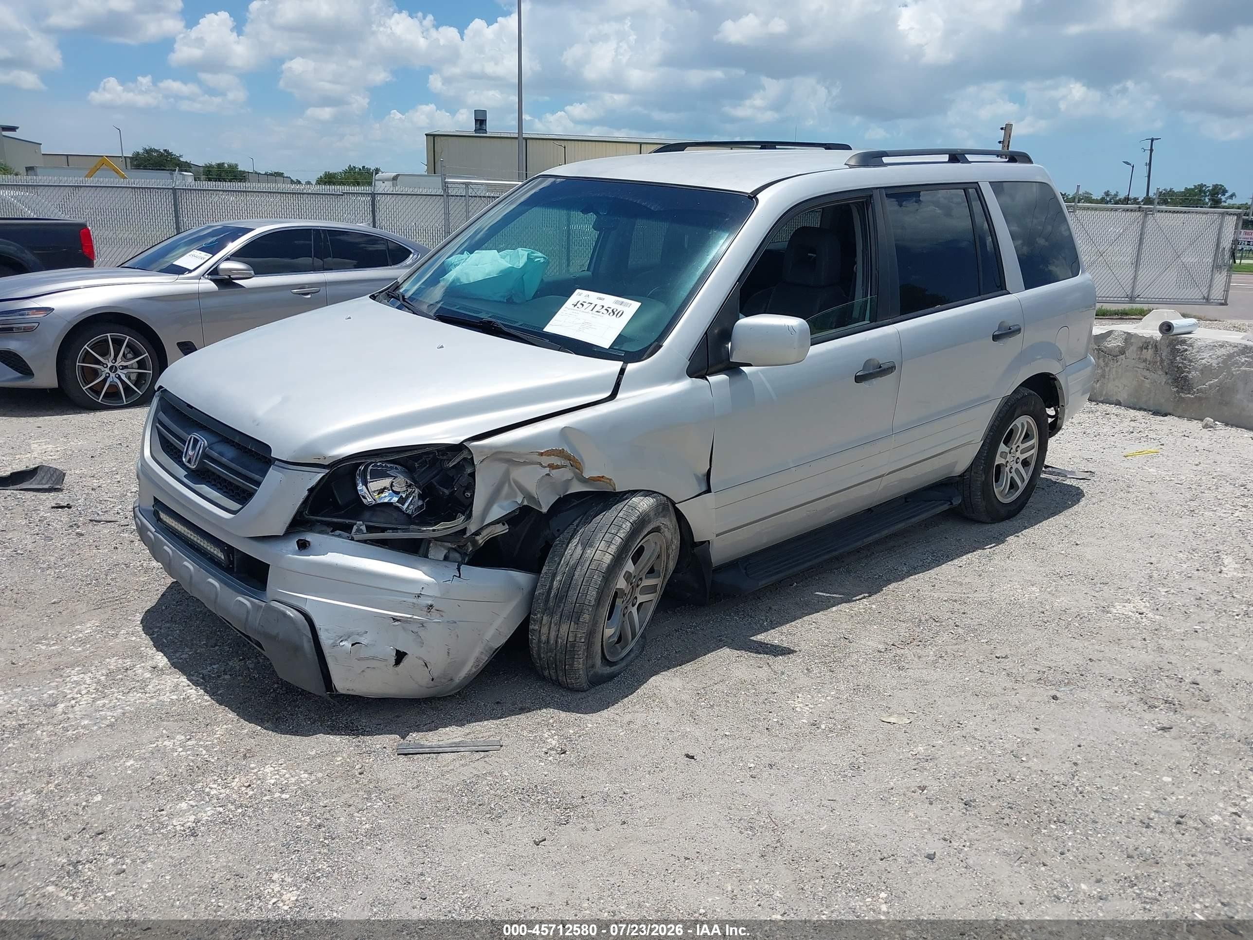 2003 Honda Pilot Ex-l Silver vin: 2HKYF18553H515624