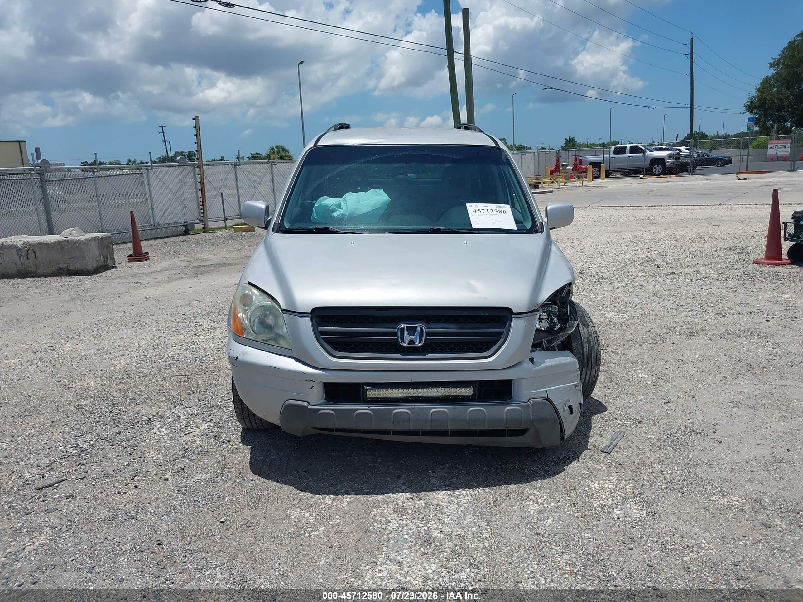 2003 Honda Pilot Ex-l Silver vin: 2HKYF18553H515624