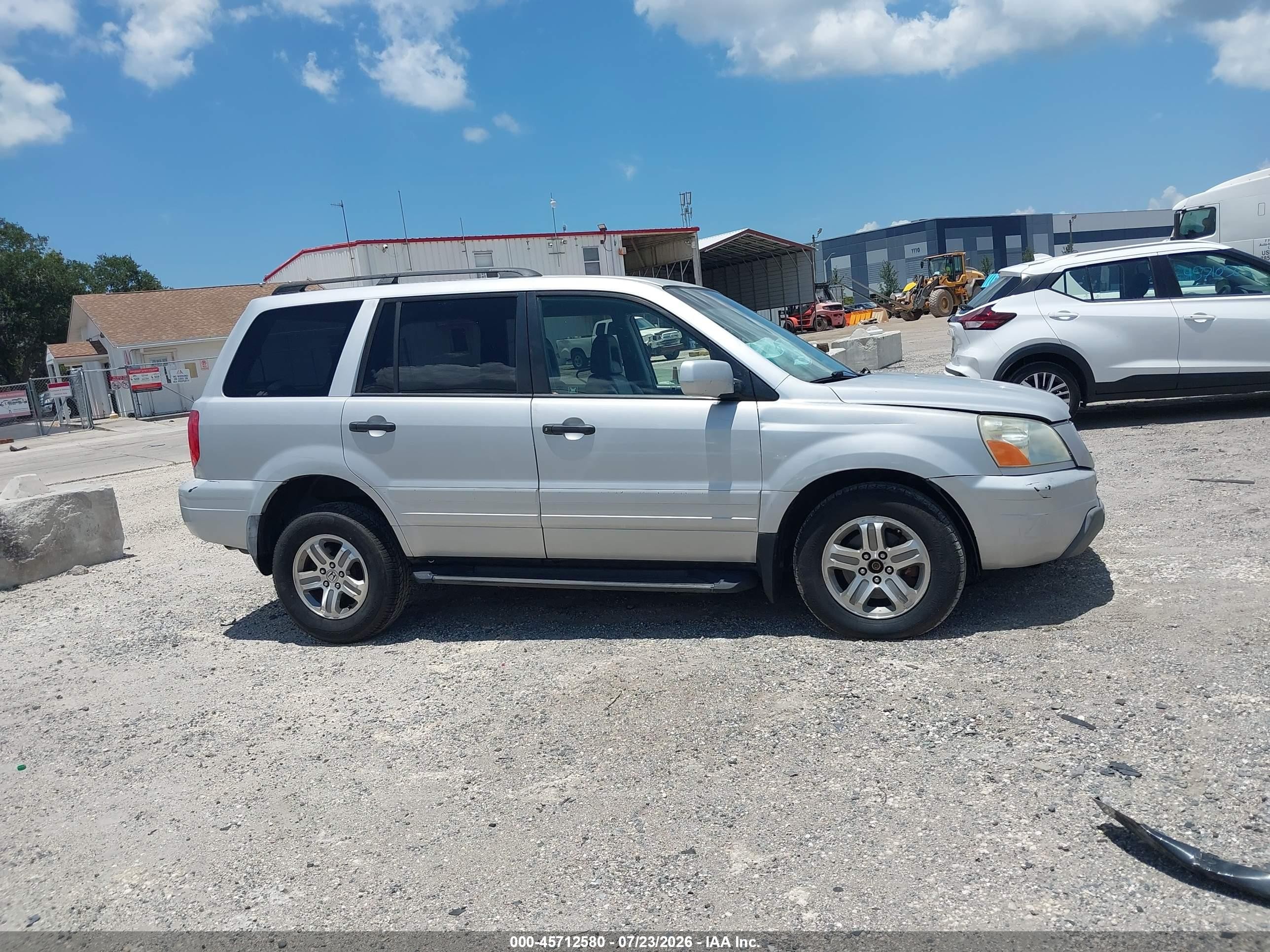 2003 Honda Pilot Ex-l Silver vin: 2HKYF18553H515624