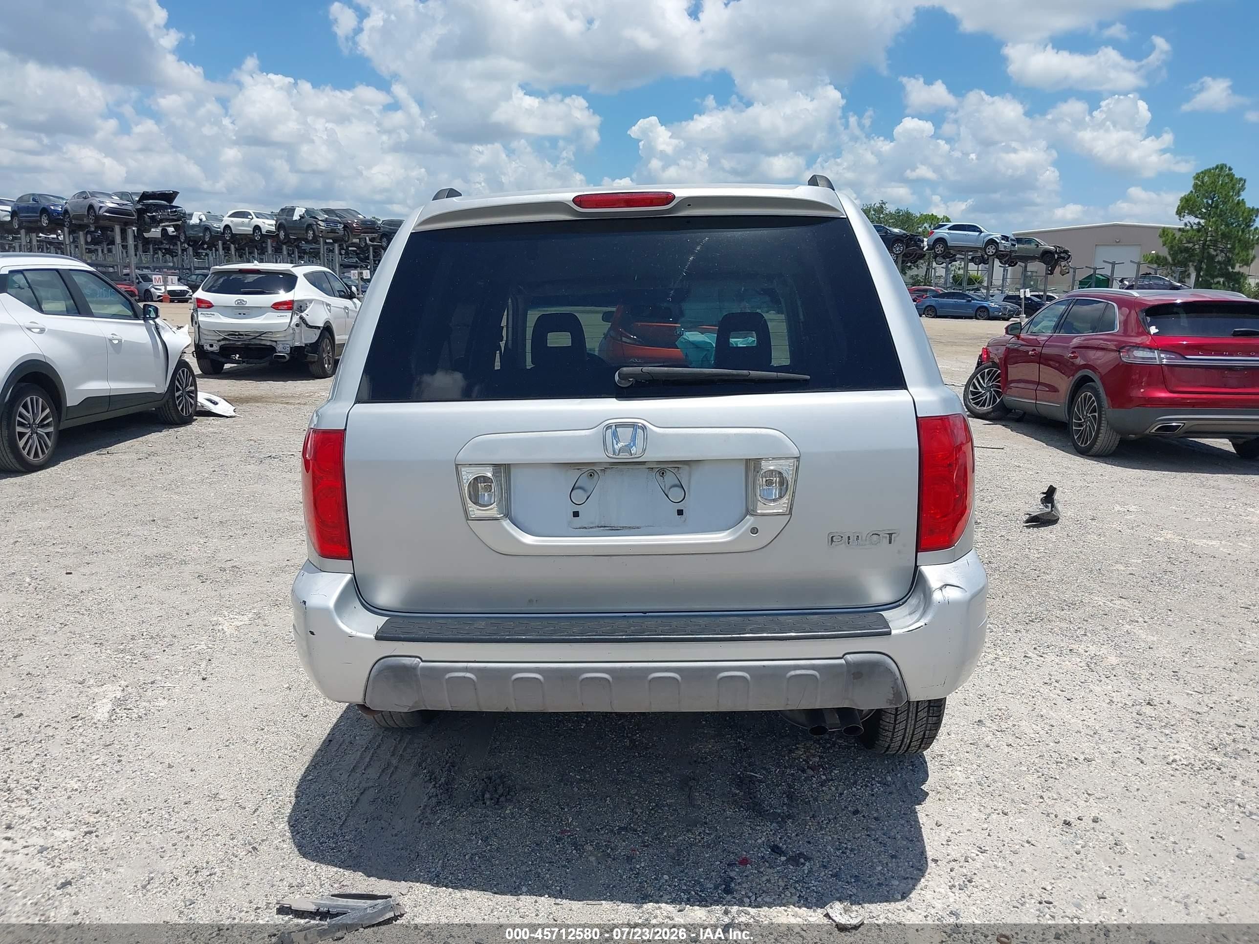 2003 Honda Pilot Ex-l Silver vin: 2HKYF18553H515624