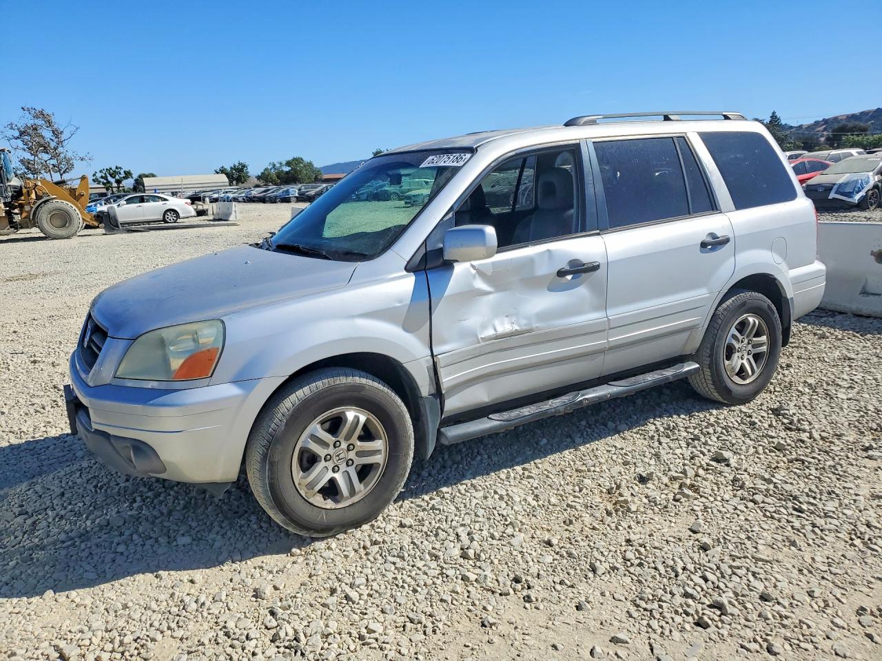 2003 Honda Pilot Exl Silver vin: 2HKYF18553H571983