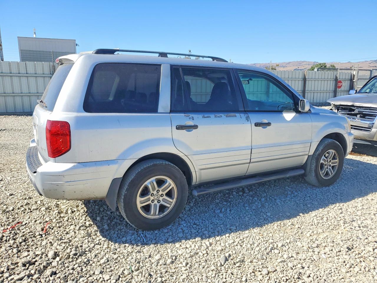 2003 Honda Pilot Exl Silver vin: 2HKYF18553H571983