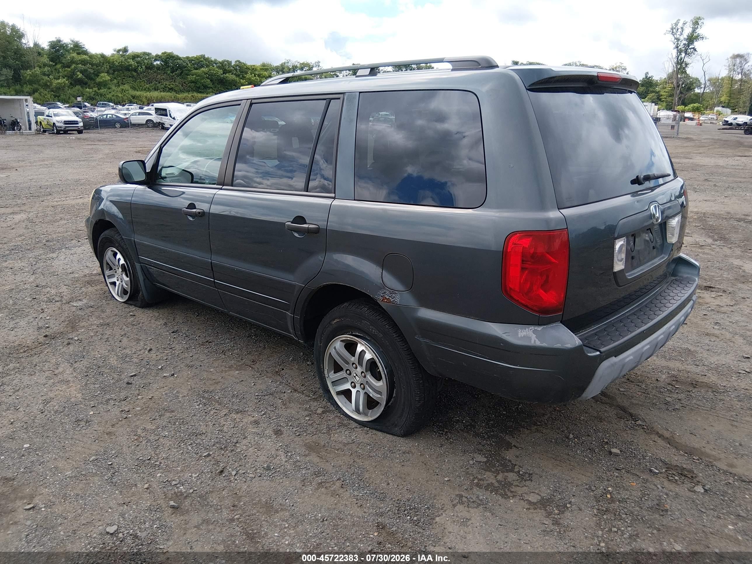 2004 Honda Pilot Ex-l Gray vin: 2HKYF18554H504902