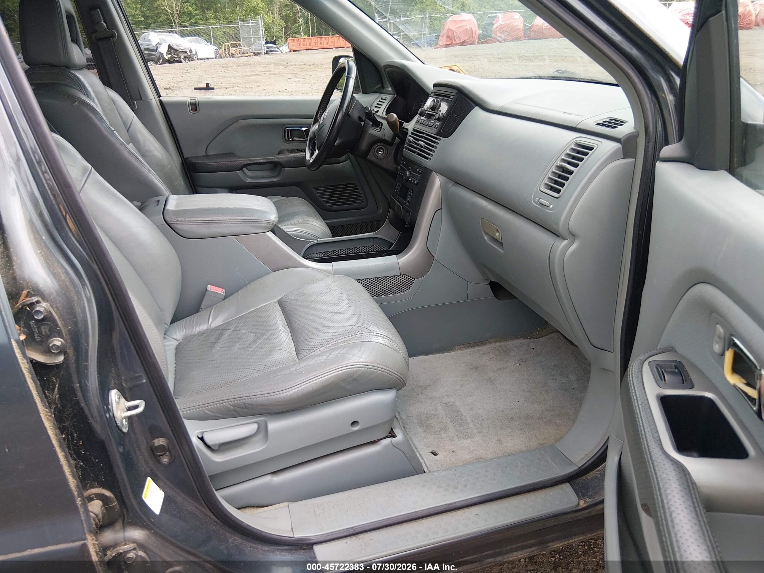2004 Honda Pilot Ex-l Gray vin: 2HKYF18554H504902